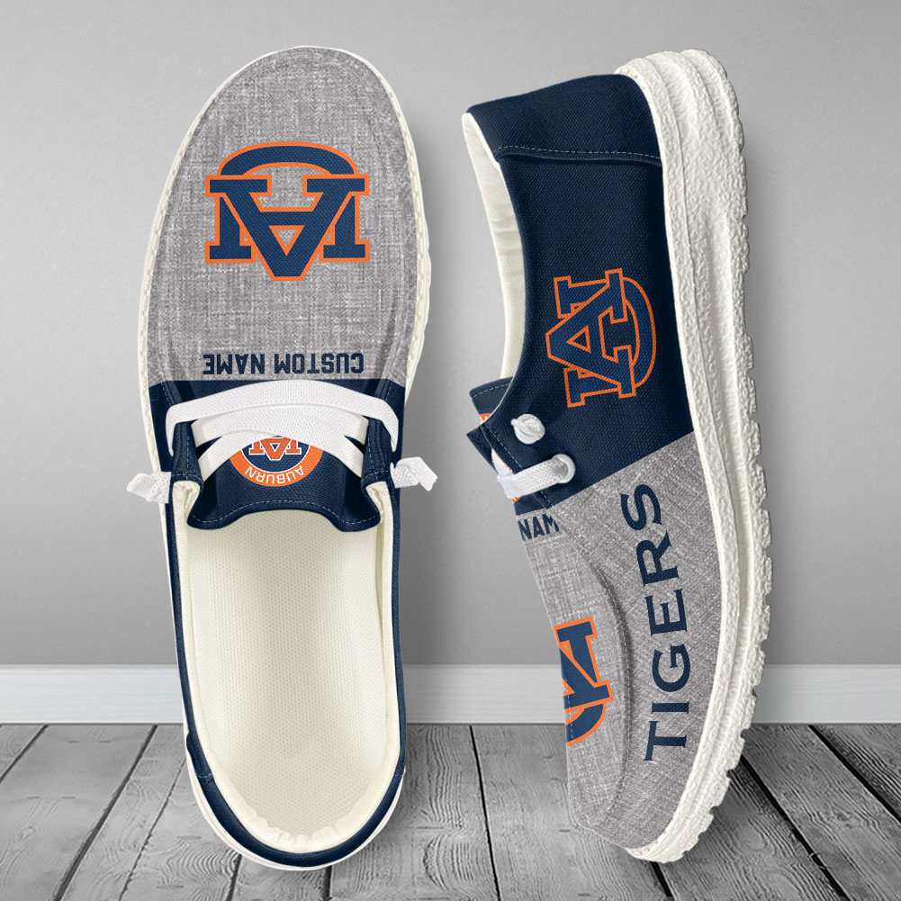 Auburn Tigers Personalized Hey Dude Shoes