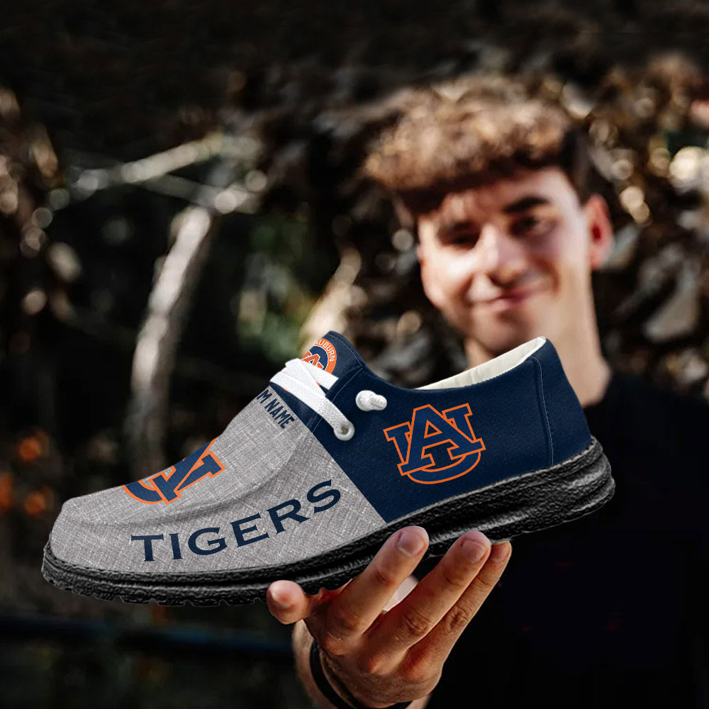 Auburn Tigers Personalized Hey Dude Shoes