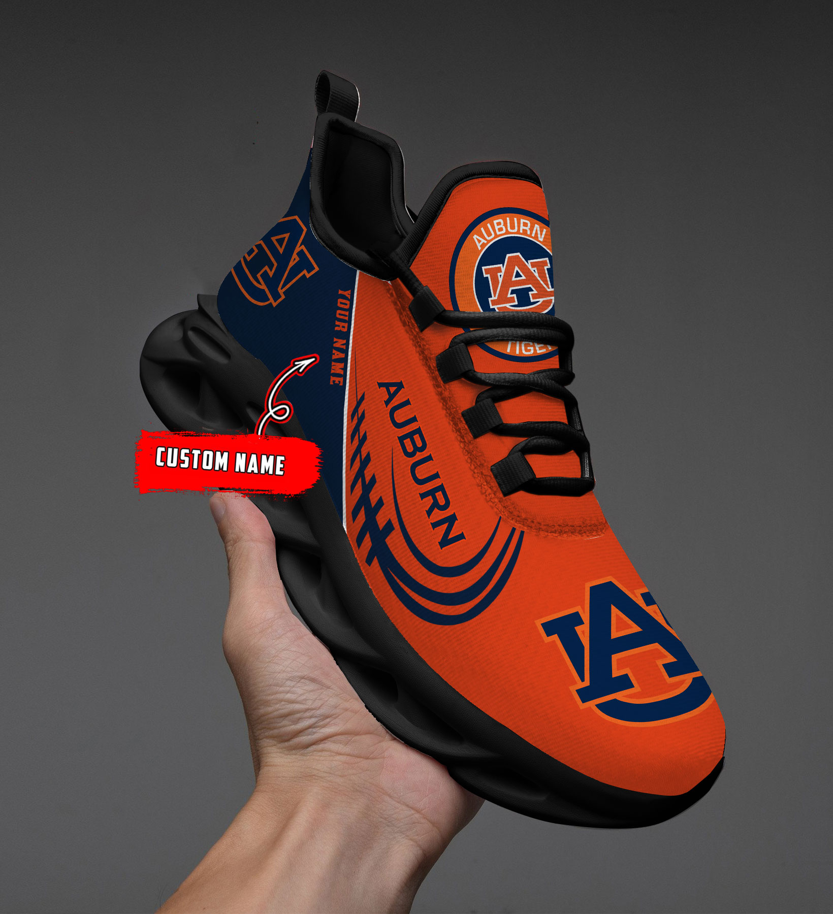 Auburn Tigers PERSONALIZED MAX SOUL SHOES T1