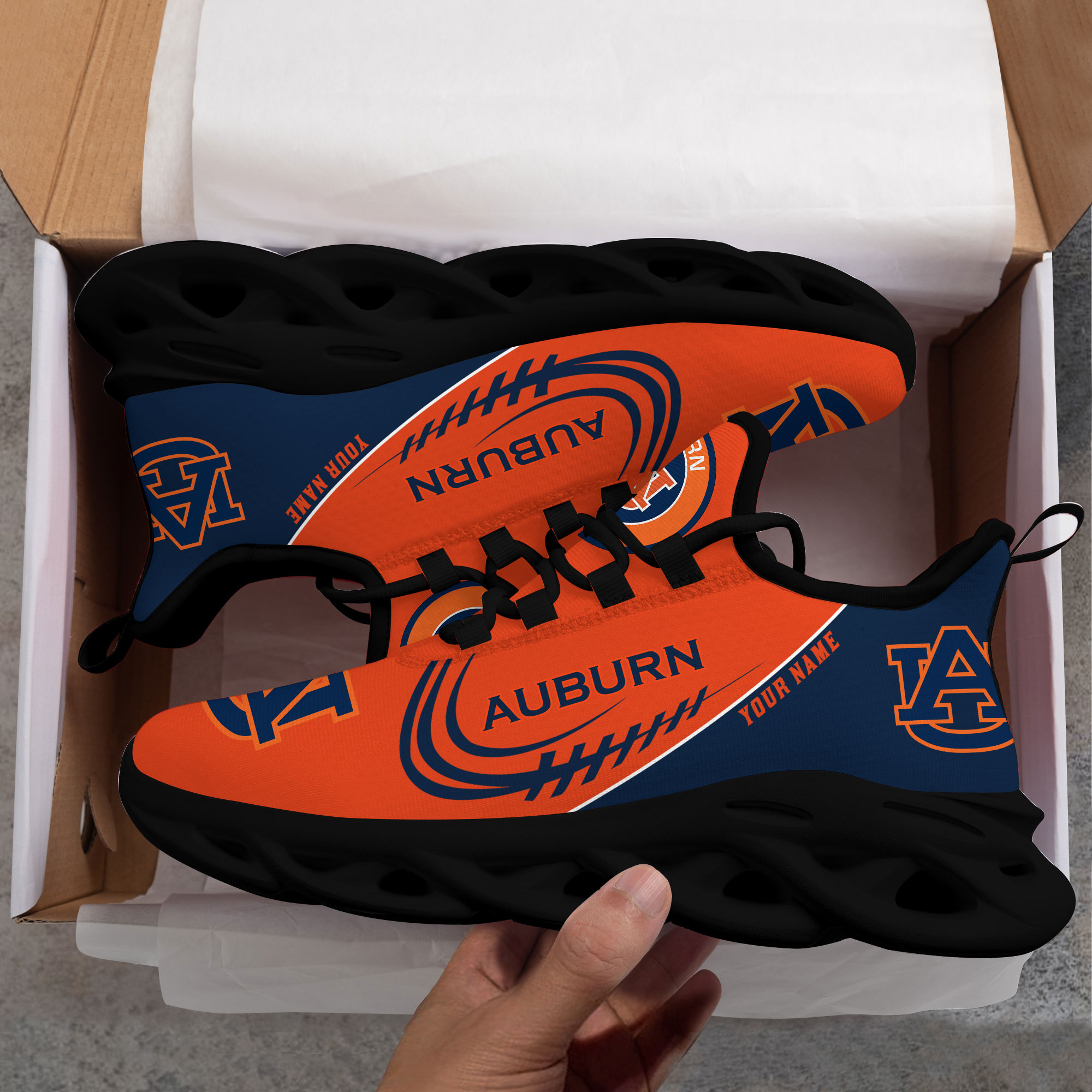 Auburn Tigers PERSONALIZED MAX SOUL SHOES T1