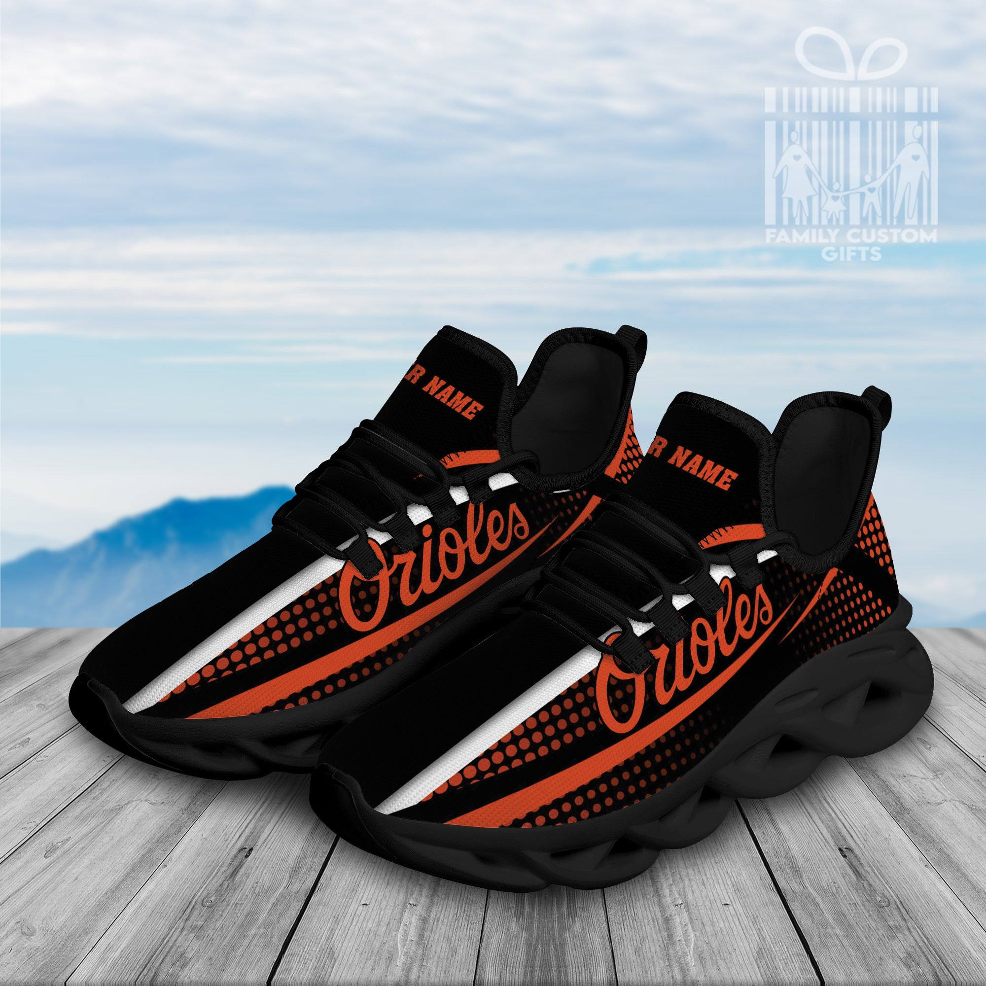 Baltimore Orioles Custom Baseball Personalized Max Soul Sneakers Running Sport Shoes for Men Women