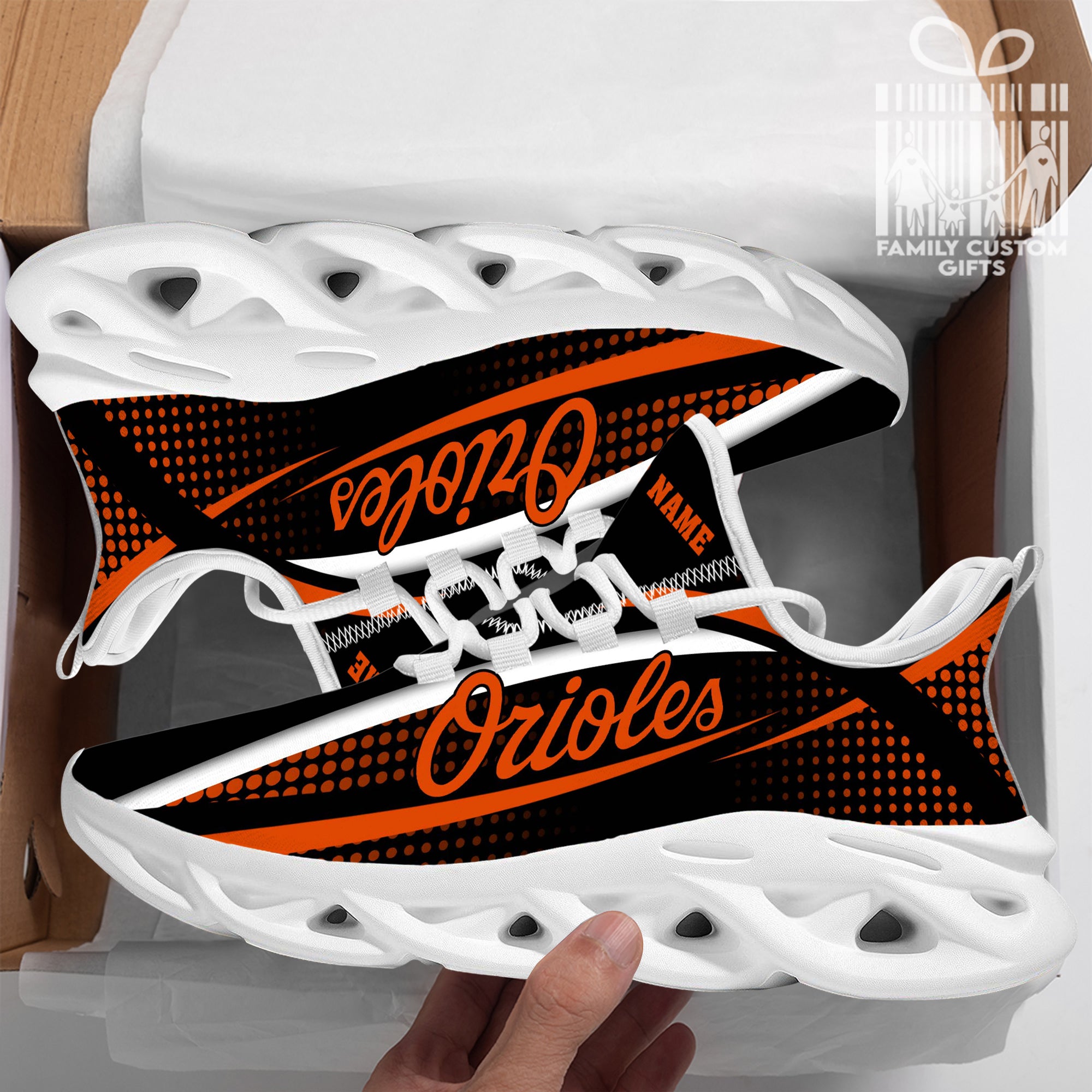 Baltimore Orioles Custom Baseball Personalized Max Soul Sneakers Running Sport Shoes for Men Women