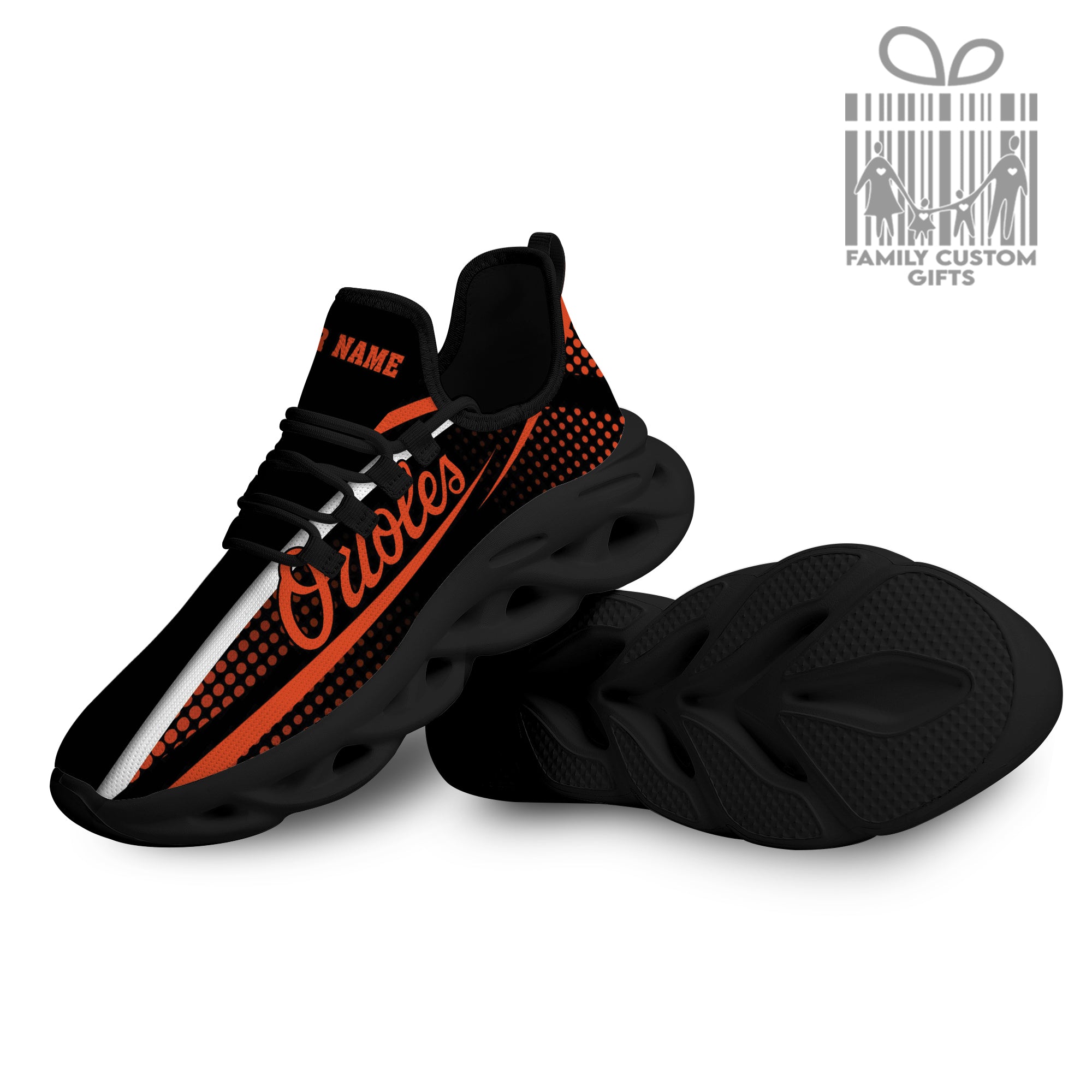 Baltimore Orioles Custom Baseball Personalized Max Soul Sneakers Running Sport Shoes for Men Women