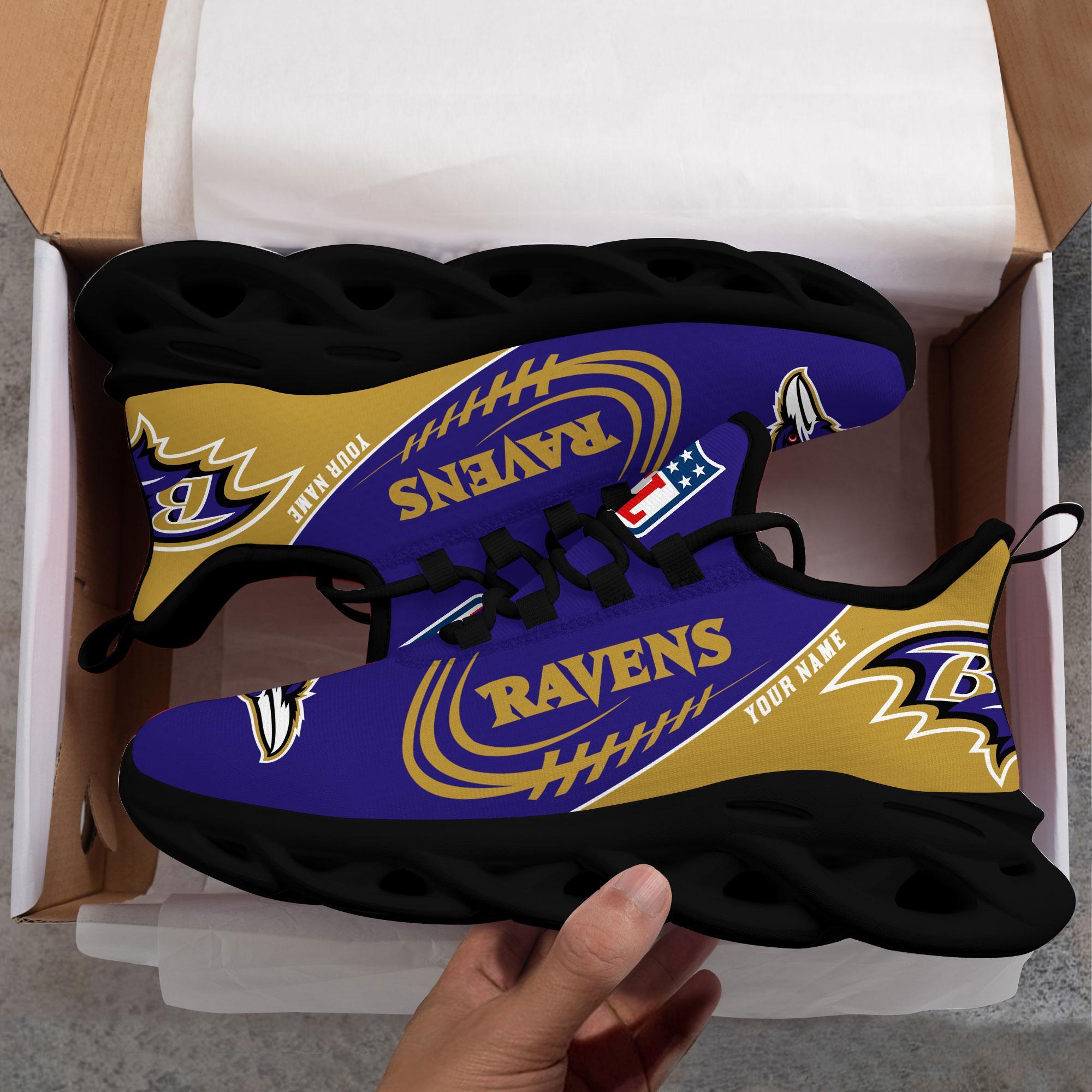 Baltimore Ravens Black Max Soul Shoes 2026 Versions Custom Name 630