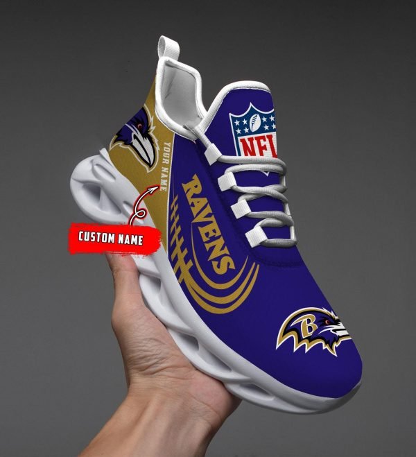 Baltimore Ravens Black Max Soul Shoes 2026 Versions Custom Name 630