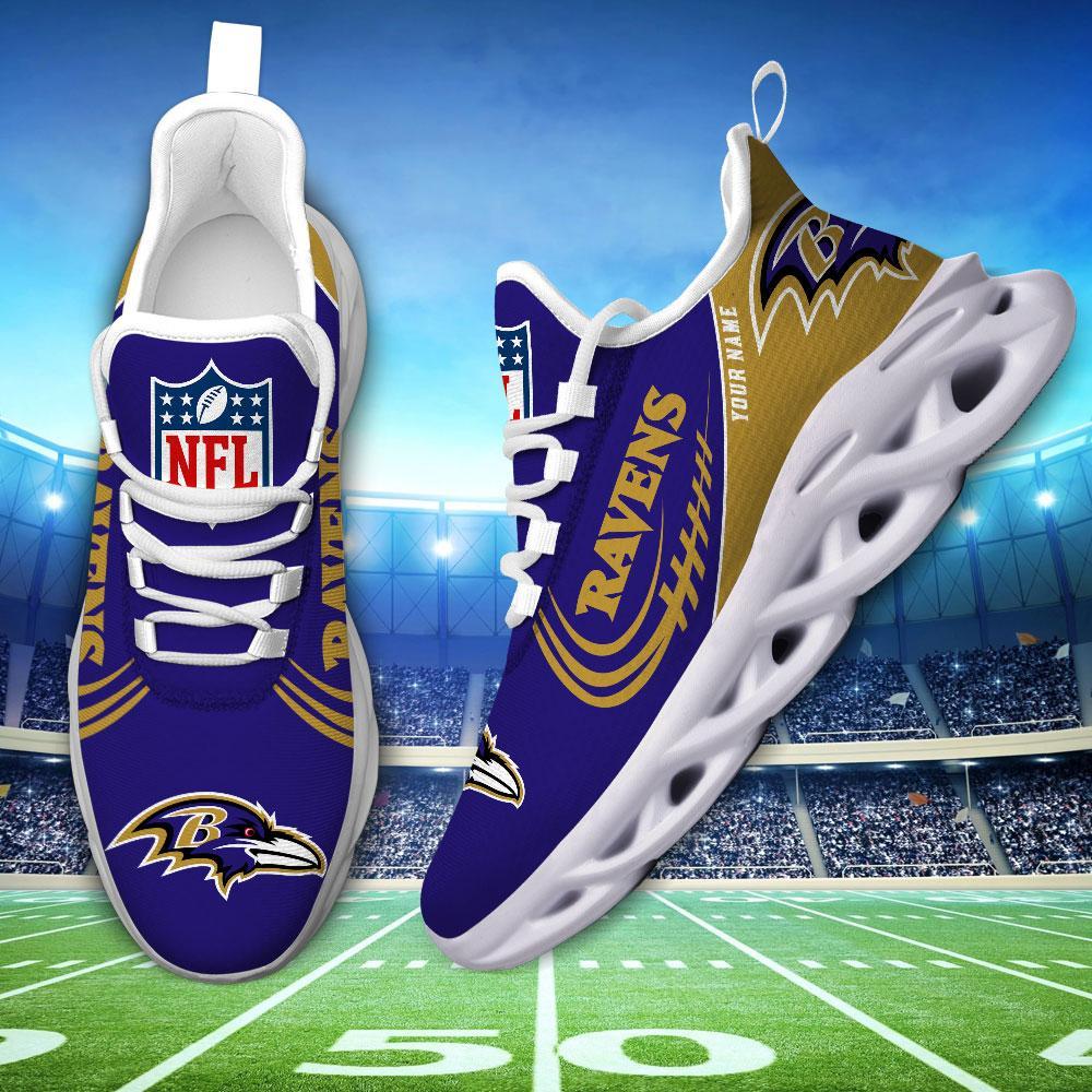 Baltimore Ravens Black Max Soul Shoes 2026 Versions Custom Name 630