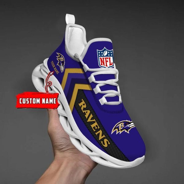 Baltimore Ravens Black Max Soul Shoes 2026 Versions Custom Name 638
