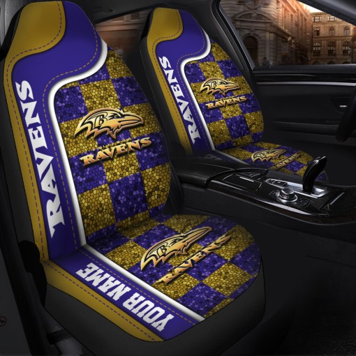 Baltimore Ravens Personalized Car Seat Covers BGCSC637