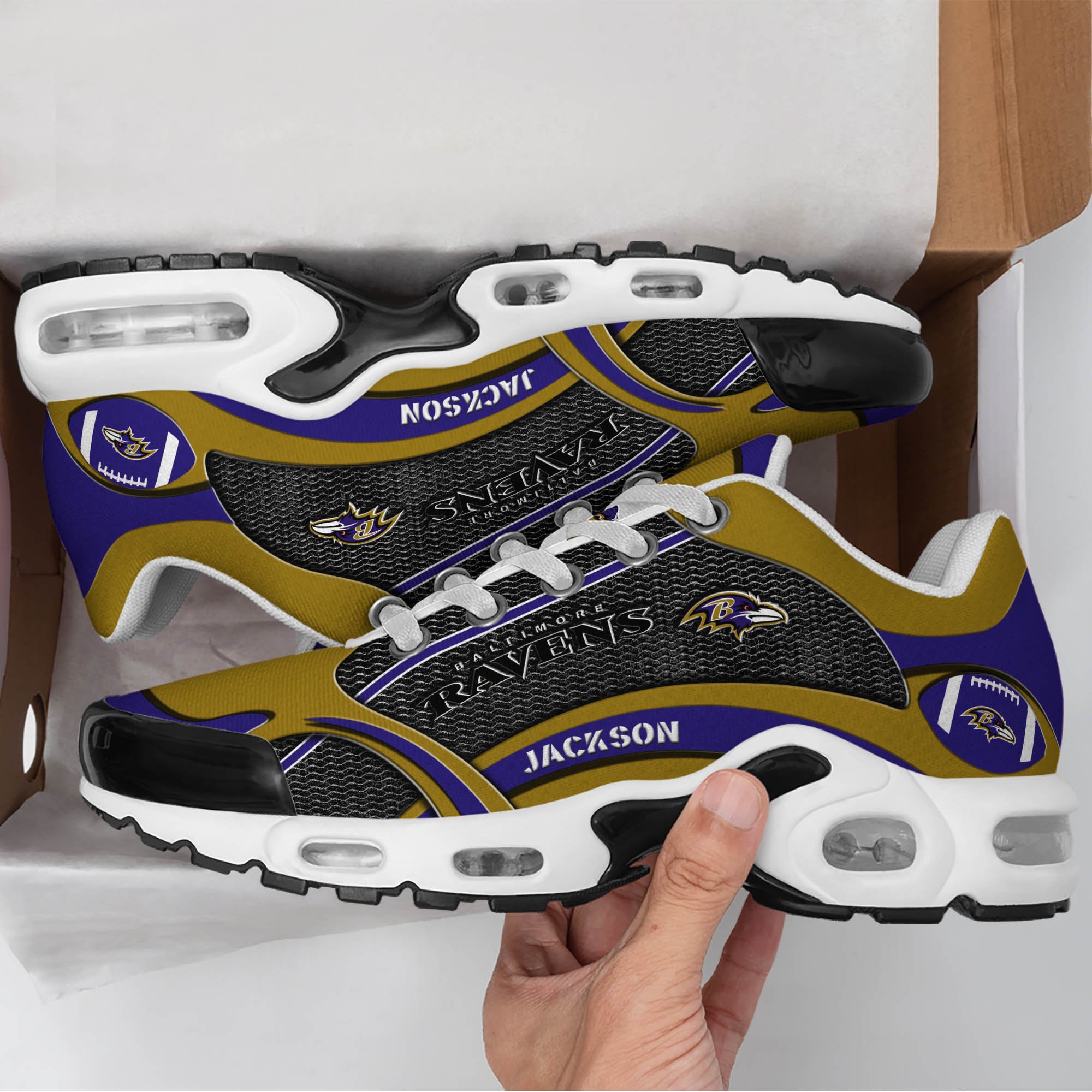 Baltimore Ravens Team TN Shoes 2026 Version Custom Name 889