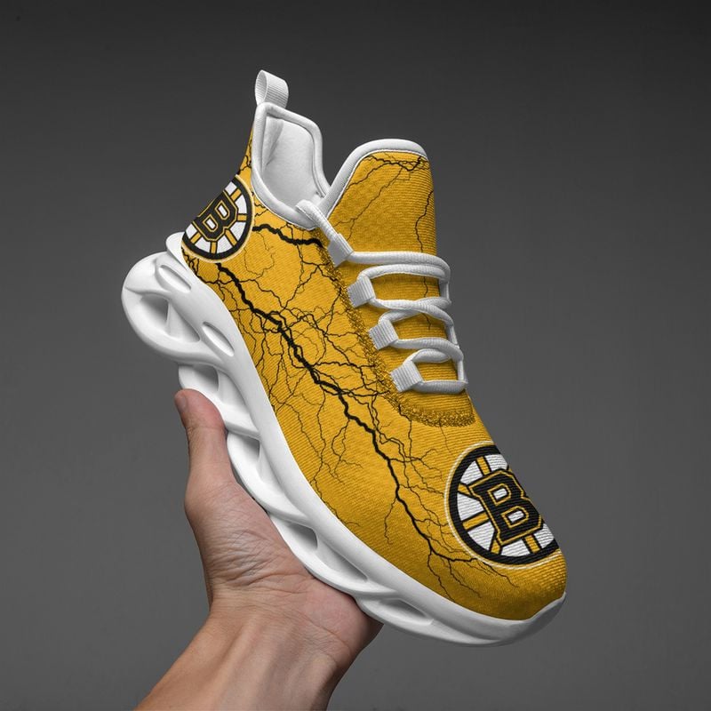 Boston Bruins Lightning Pattern Max Soul Shoes NEW020564
