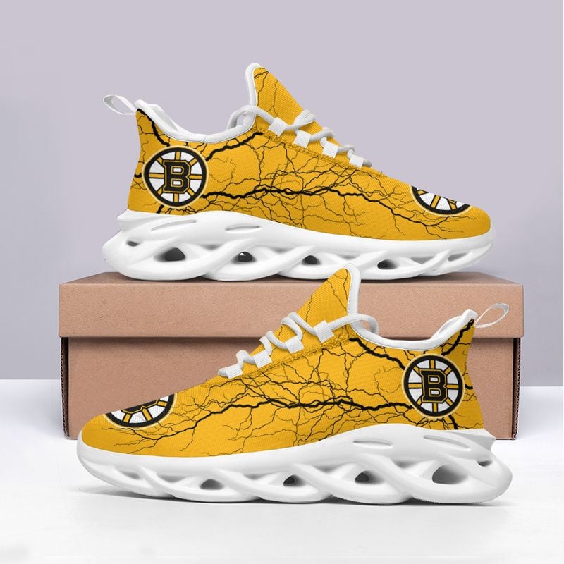 Boston Bruins Lightning Pattern Max Soul Shoes NEW020564