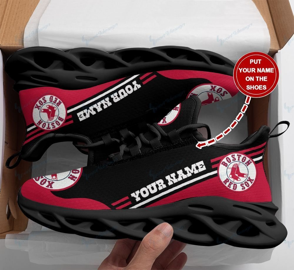 Boston Red Sox Personalized Max Soul YZ Running Sneakers 110