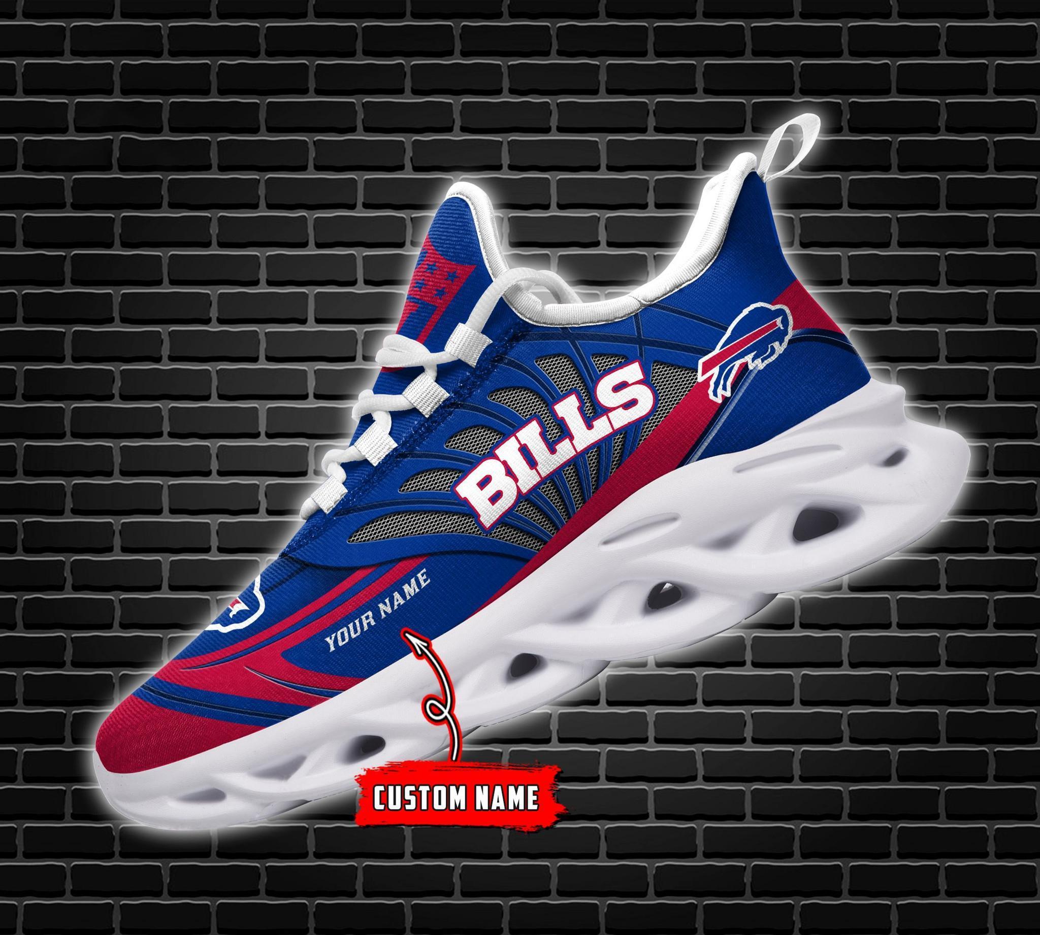 Buffalo Bills Black Max Soul Shoes 2026 Versions Custom Name 637