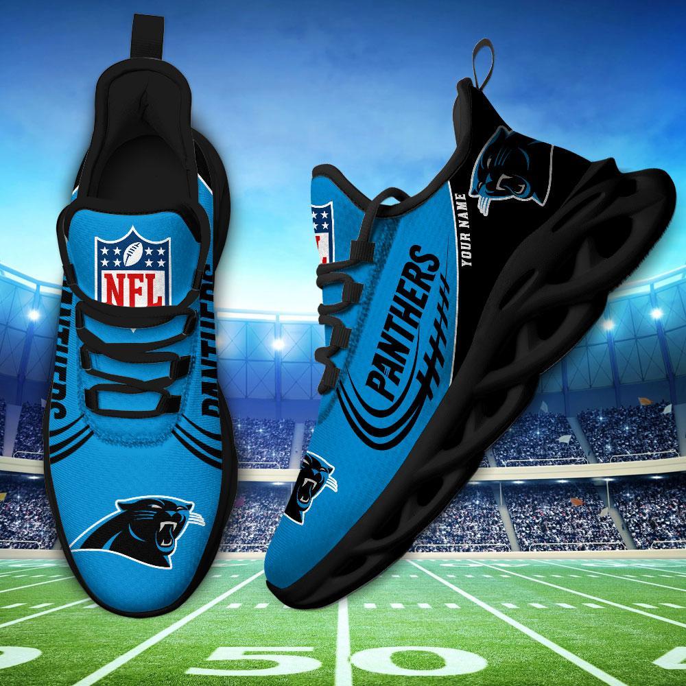 Carolina Panthers Black Max Soul Shoes 2026 Versions Custom Name 630
