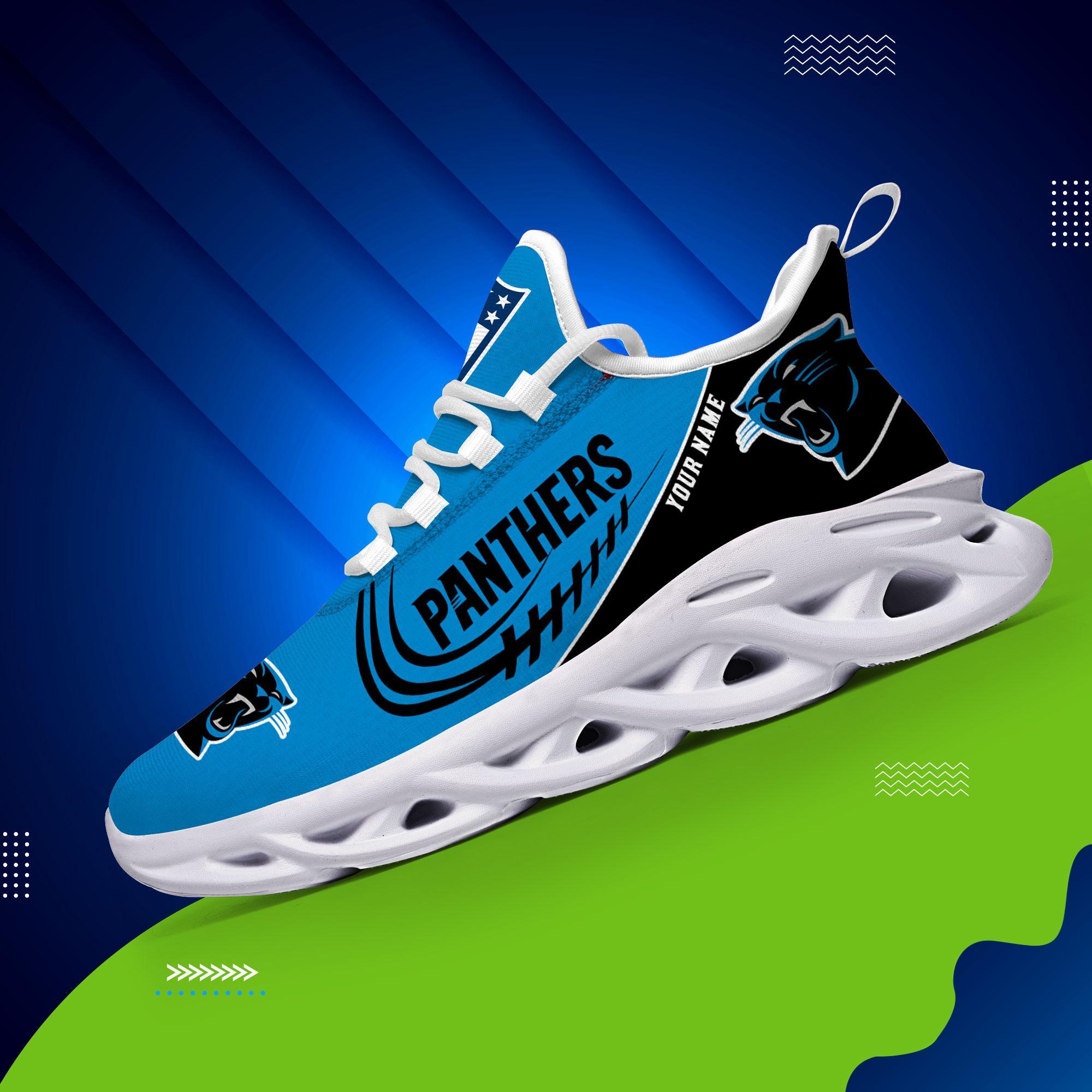 Carolina Panthers Black Max Soul Shoes 2026 Versions Custom Name 630