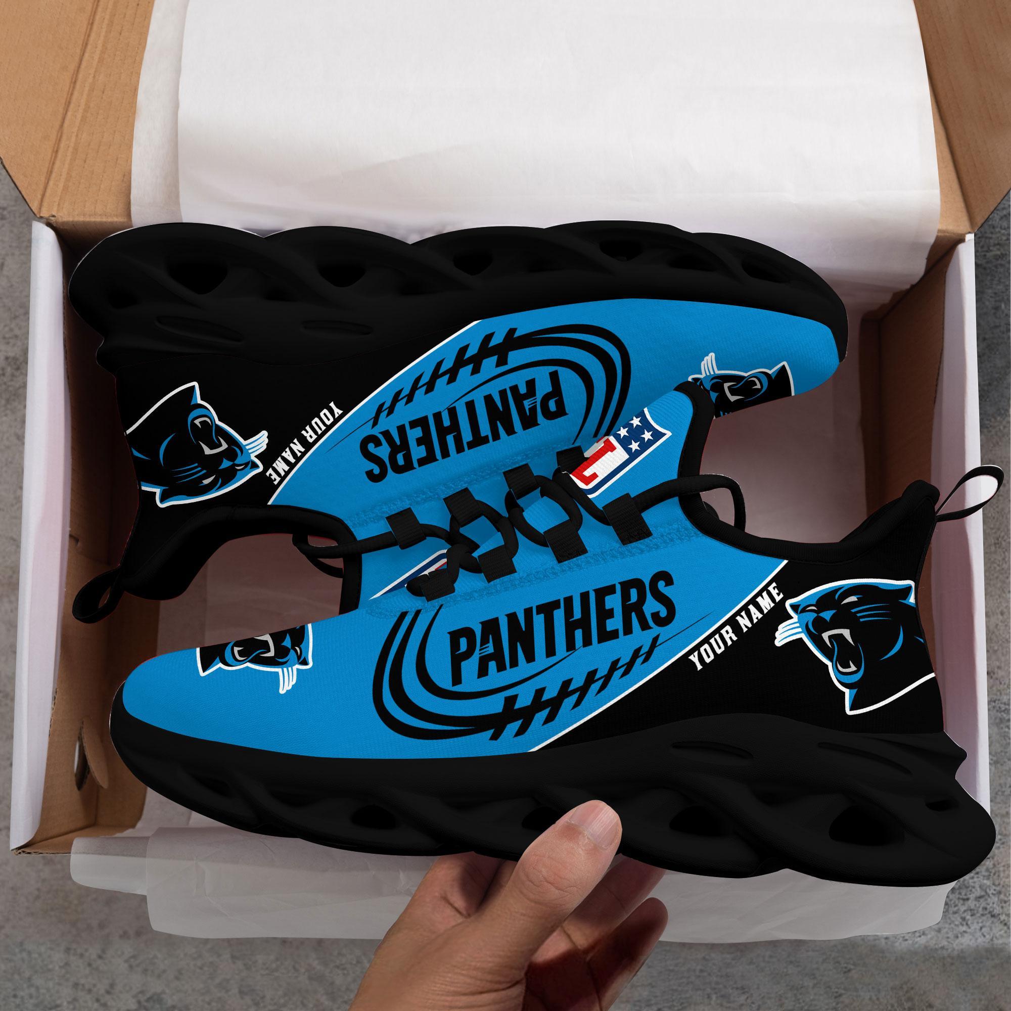 Carolina Panthers Black Max Soul Shoes 2026 Versions Custom Name 630