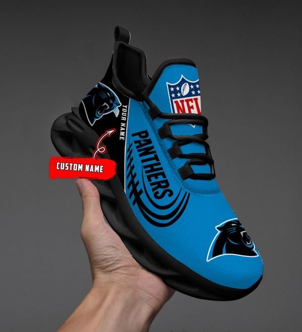 Carolina Panthers Black Max Soul Shoes 2026 Versions Custom Name 630