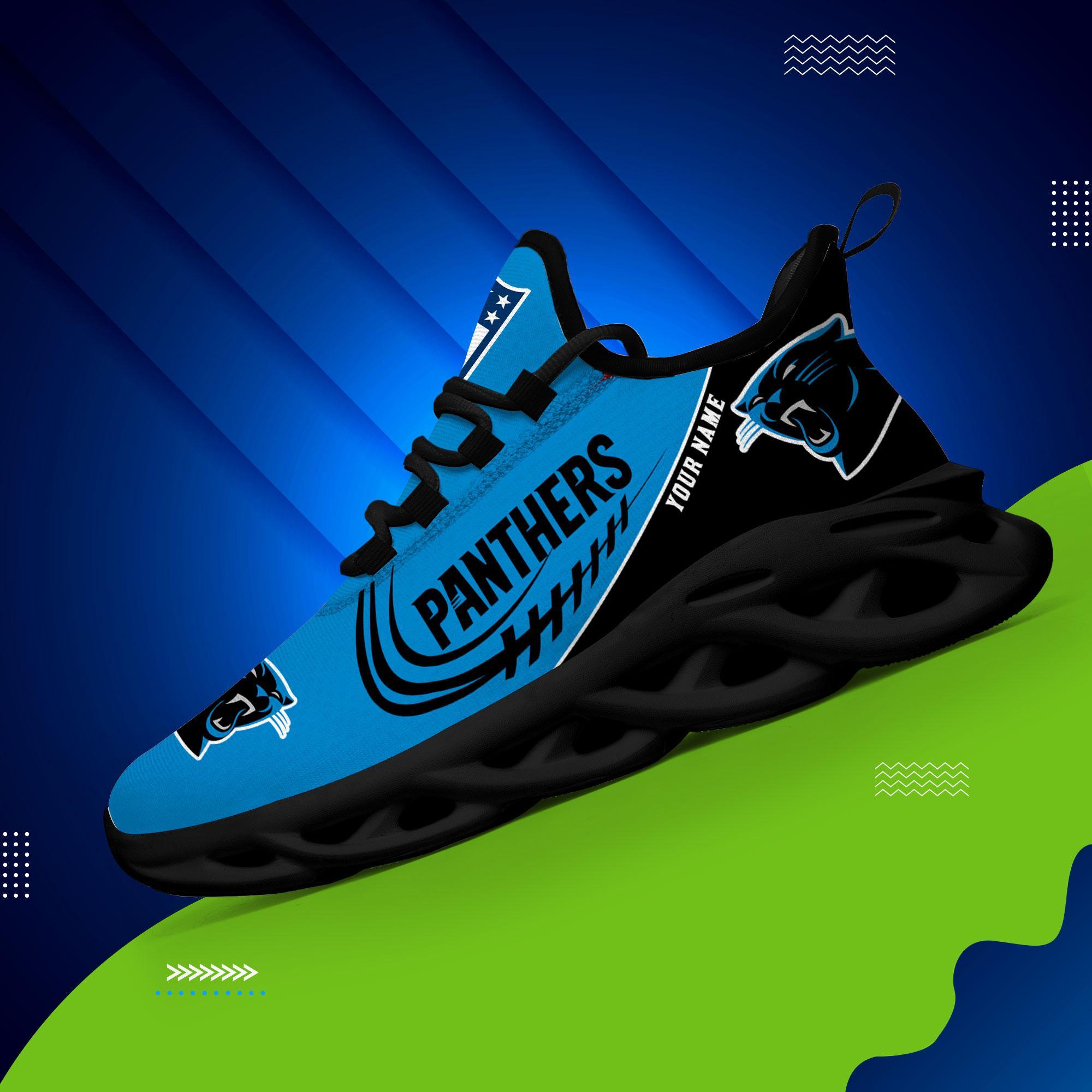 Carolina Panthers Black Max Soul Shoes 2026 Versions Custom Name 630