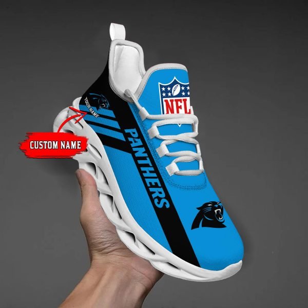 Carolina Panthers Black Max Soul Shoes 2026 Versions Custom Name 635