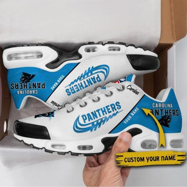 Carolina Panthers Personalized Name Team Mix Colors Wing Logo TN Air Max Shoes Air Cushion Sneakers