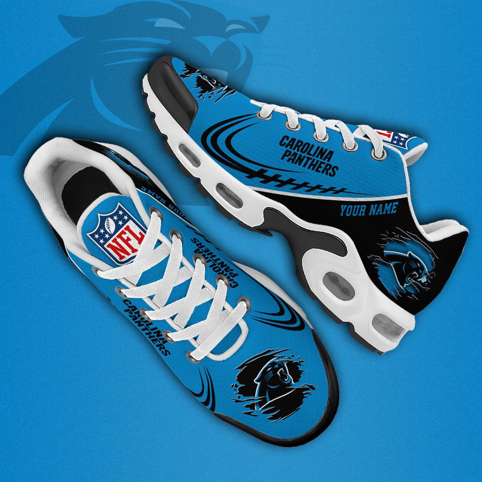 Carolina Panthers TN Shoes 2026 Version Custom Name