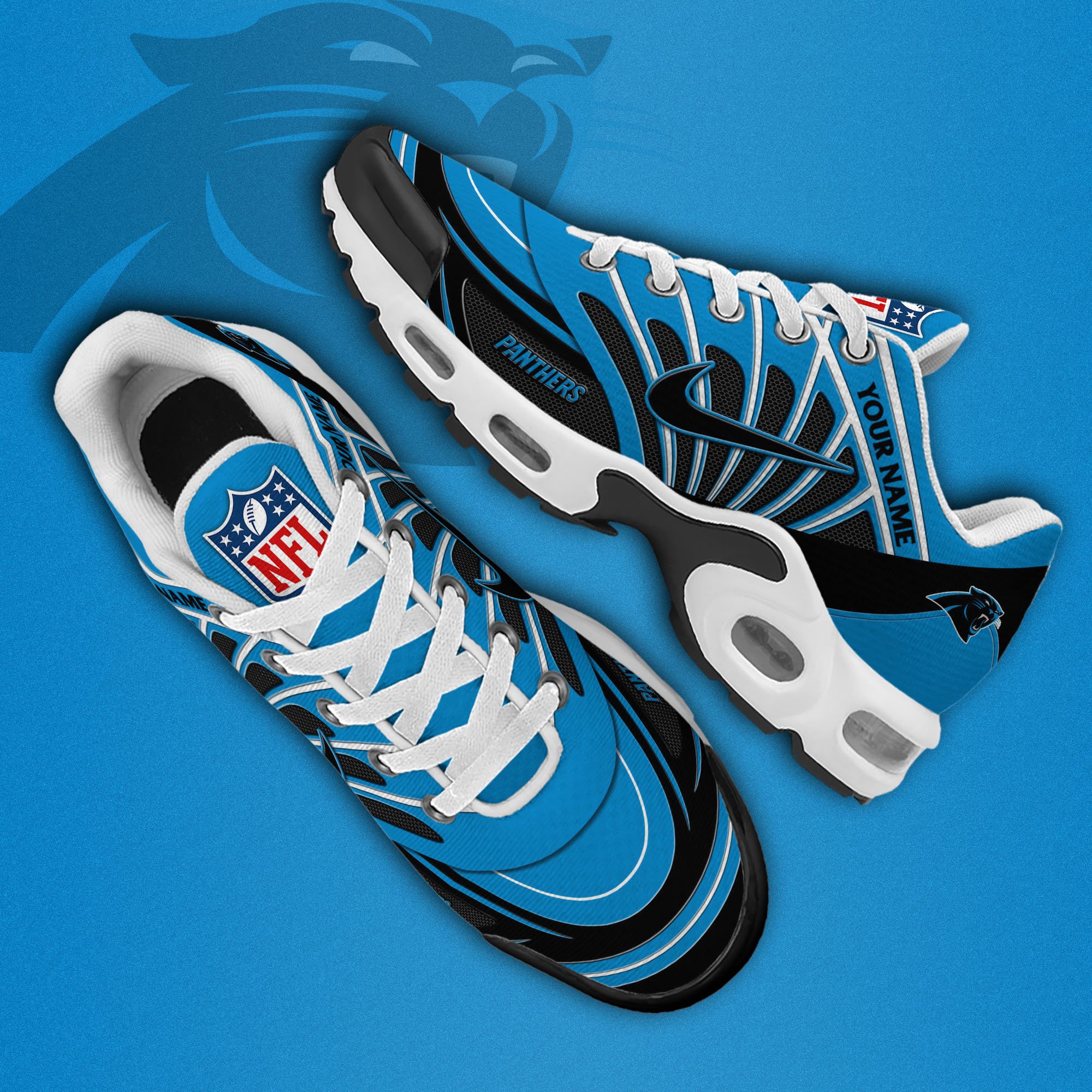 Carolina Panthers TN Shoes 2026 Versions Custom Your Name 921