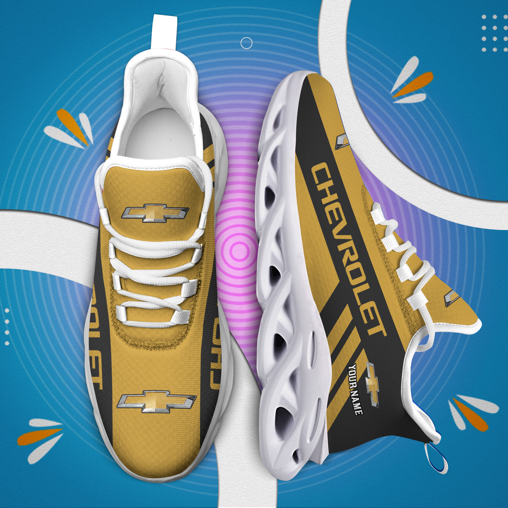 Chevrolet Custom Name Max Soul Sneakers VS4