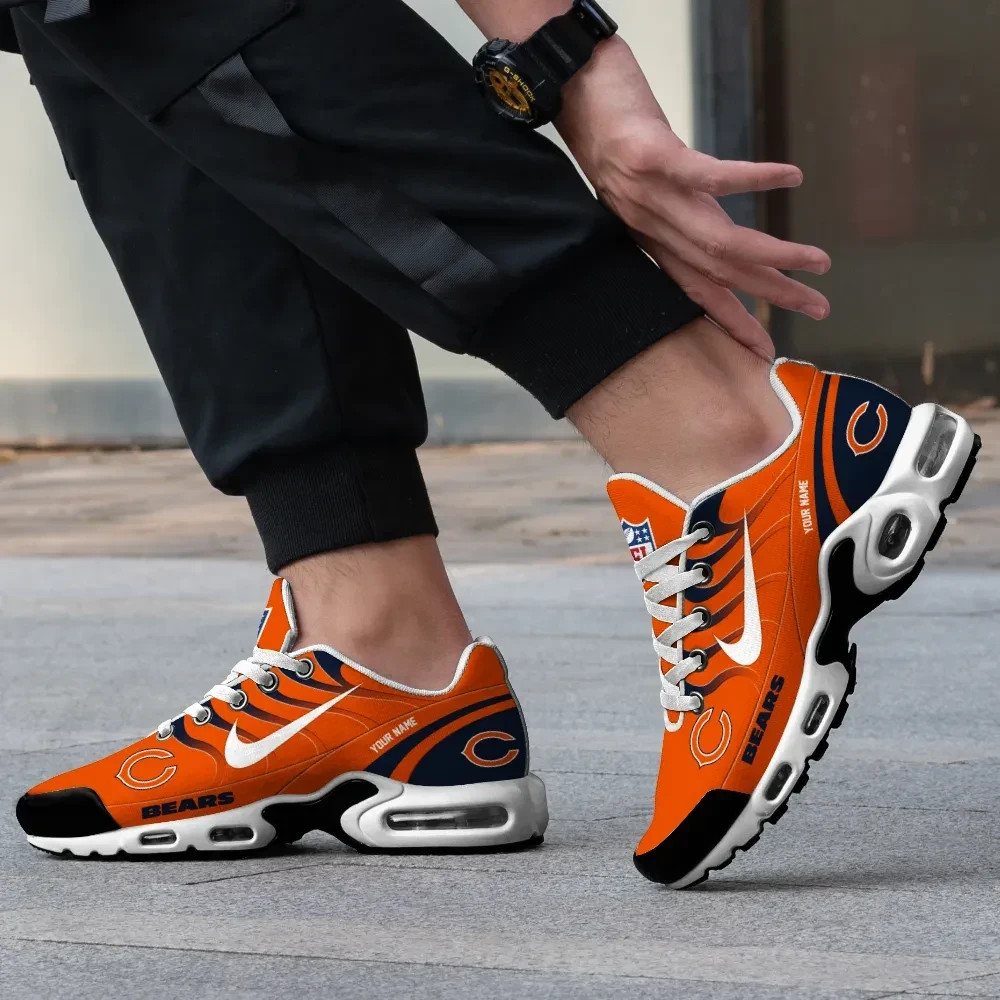 Chicago Bears Personalized Name Team Mix Colors V3 TN Air Max Shoes Air Cushion Sneakers