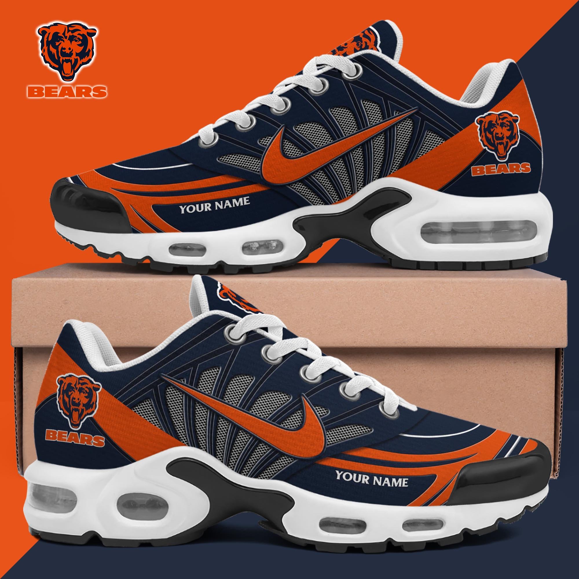 Chicago Bears TN Shoes 2026 Version Custom Name 137