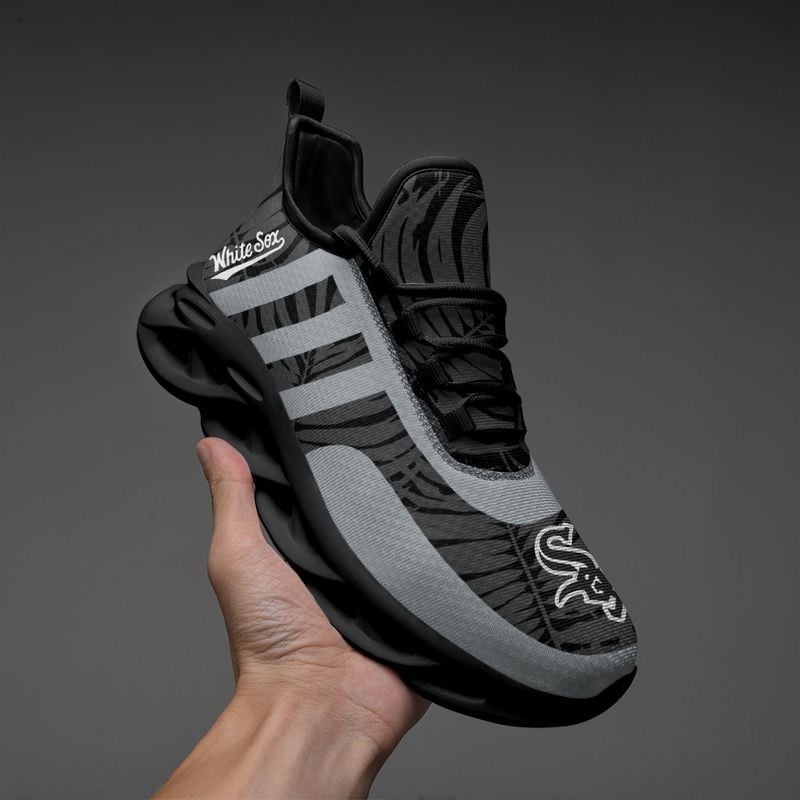 Chicago White Sox Leaf and Stripe Pattern Men's and Women's Max Soul Shoes NLA61238