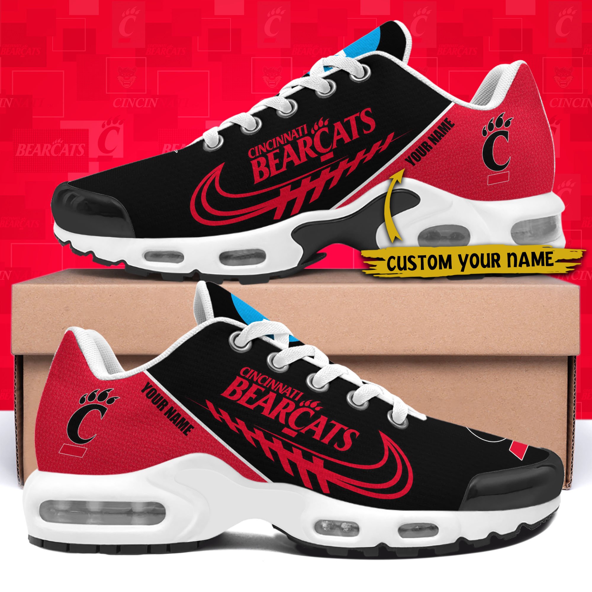 Cincinnati Bearcats TN Shoes Custom Your Name 514