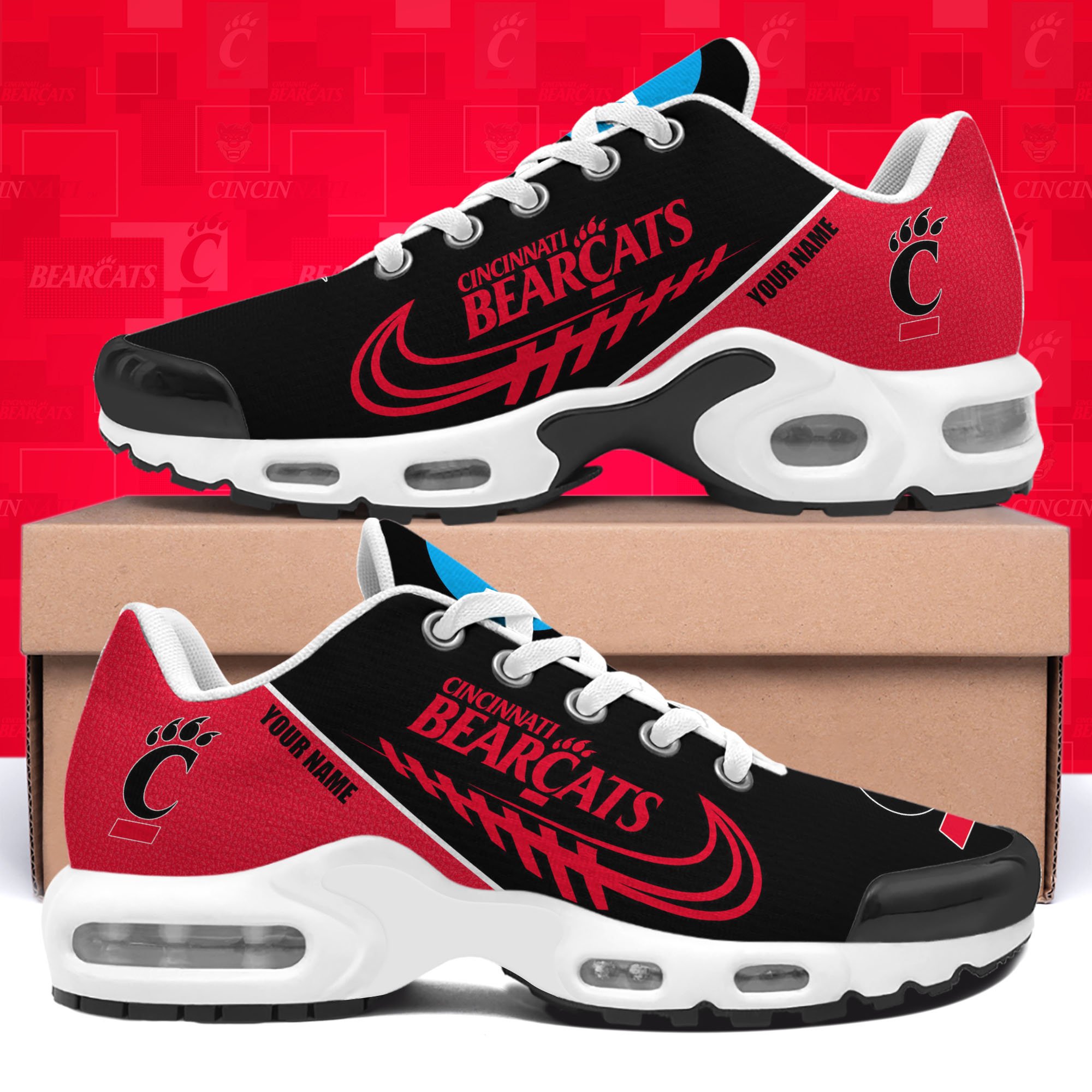Cincinnati Bearcats TN Shoes Custom Your Name 514