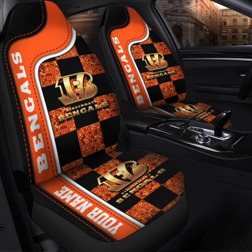 Cincinnati Bengals Personalized Car Seat Covers BGCSC640