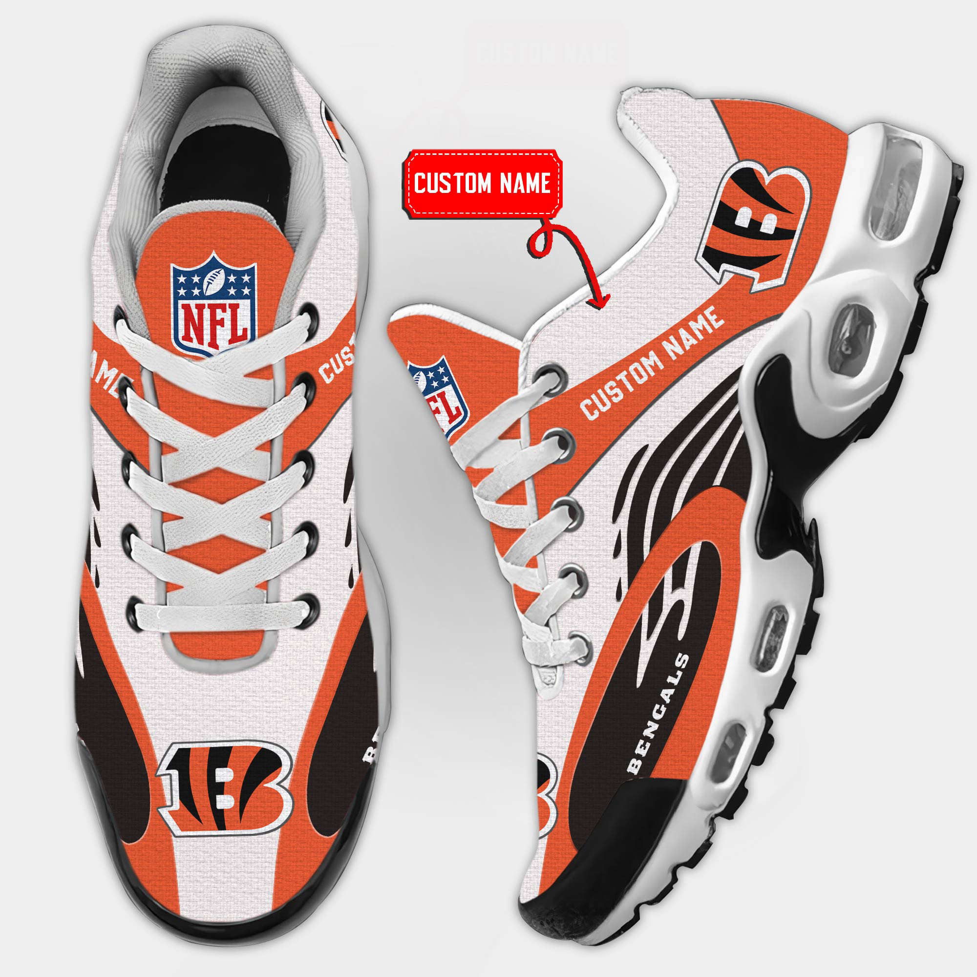 Cincinnati Bengals Premium Air Max Plus Sport Sneakers For Fan Gifts