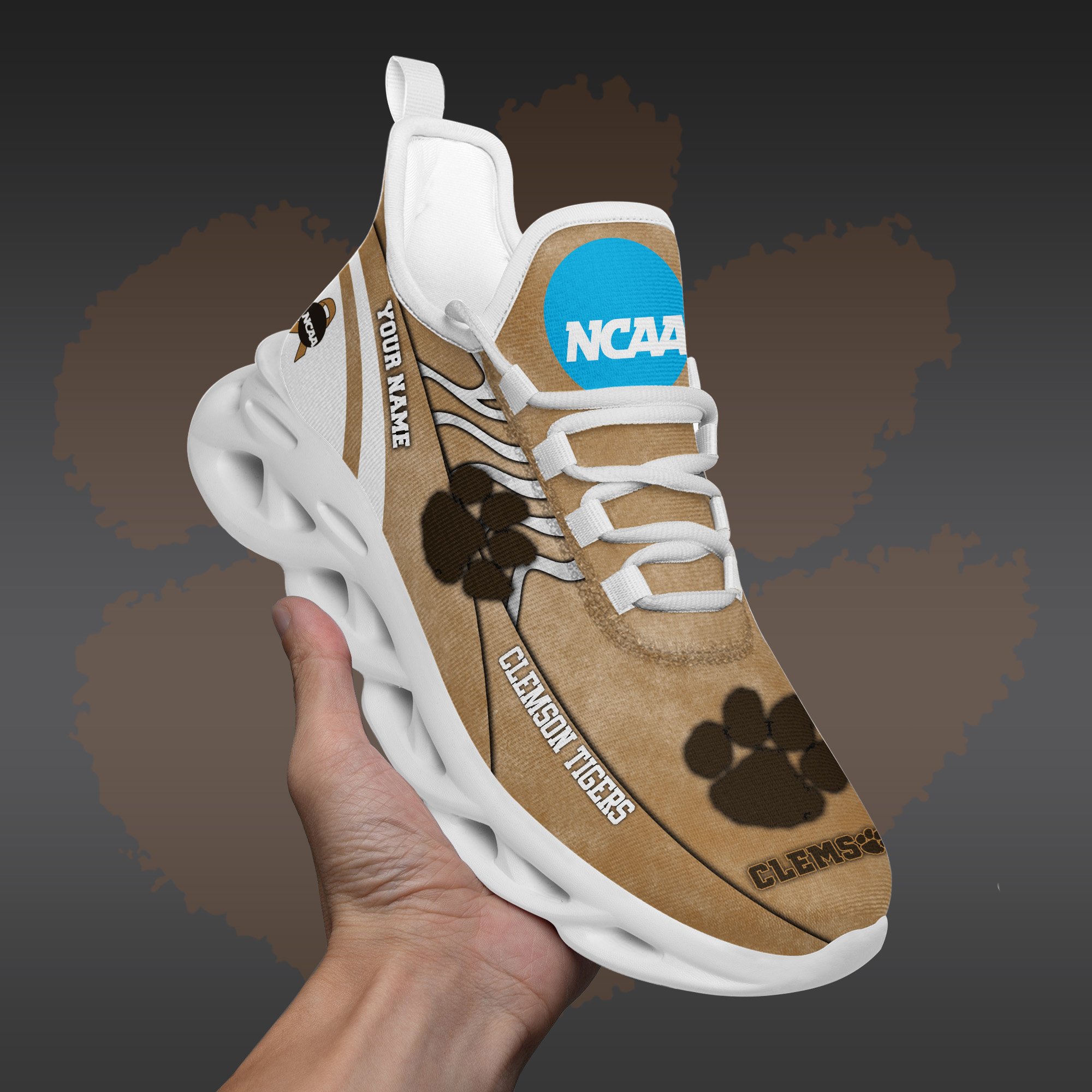 Clemson Tigers Black Max Soul Shoes 2026 Versions Custom Your Name And Number 312