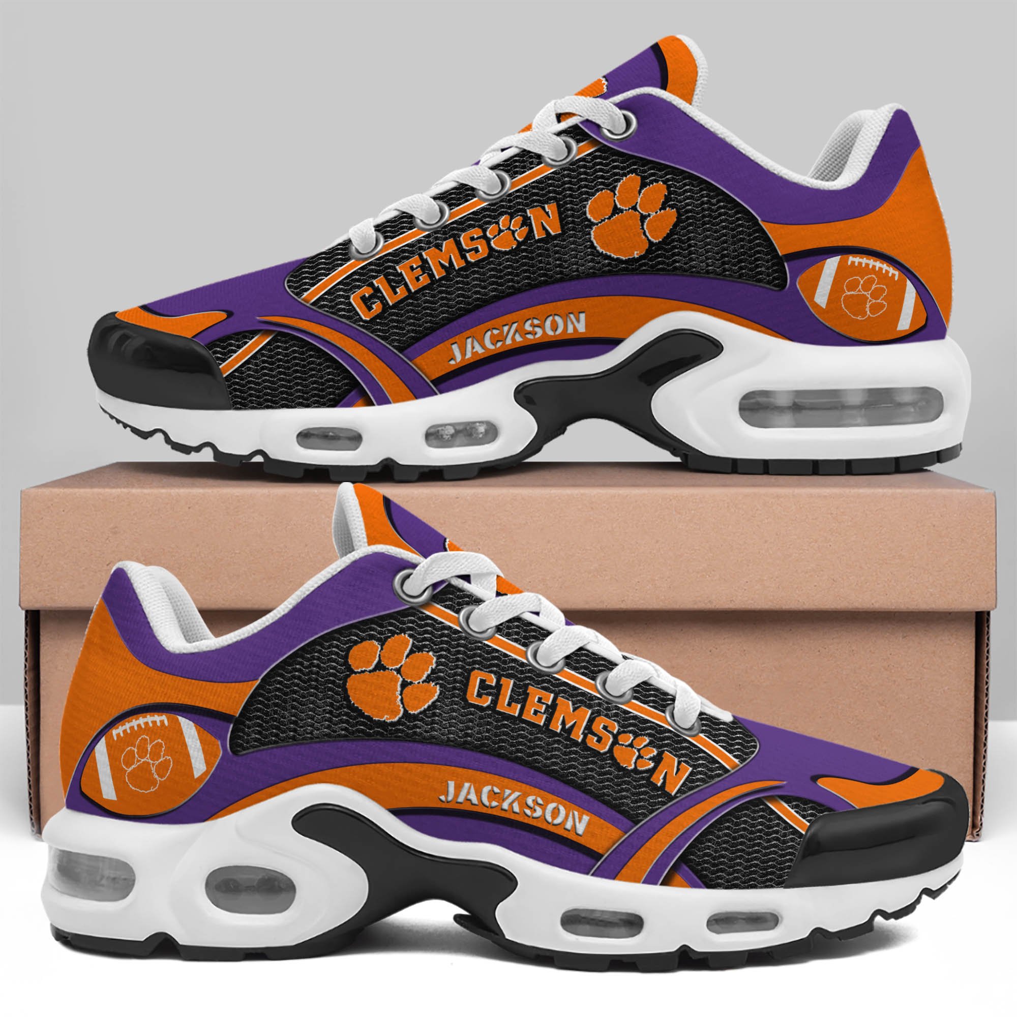 Clemson Tigers Team TN Shoes 2026 Version Custom Name 889