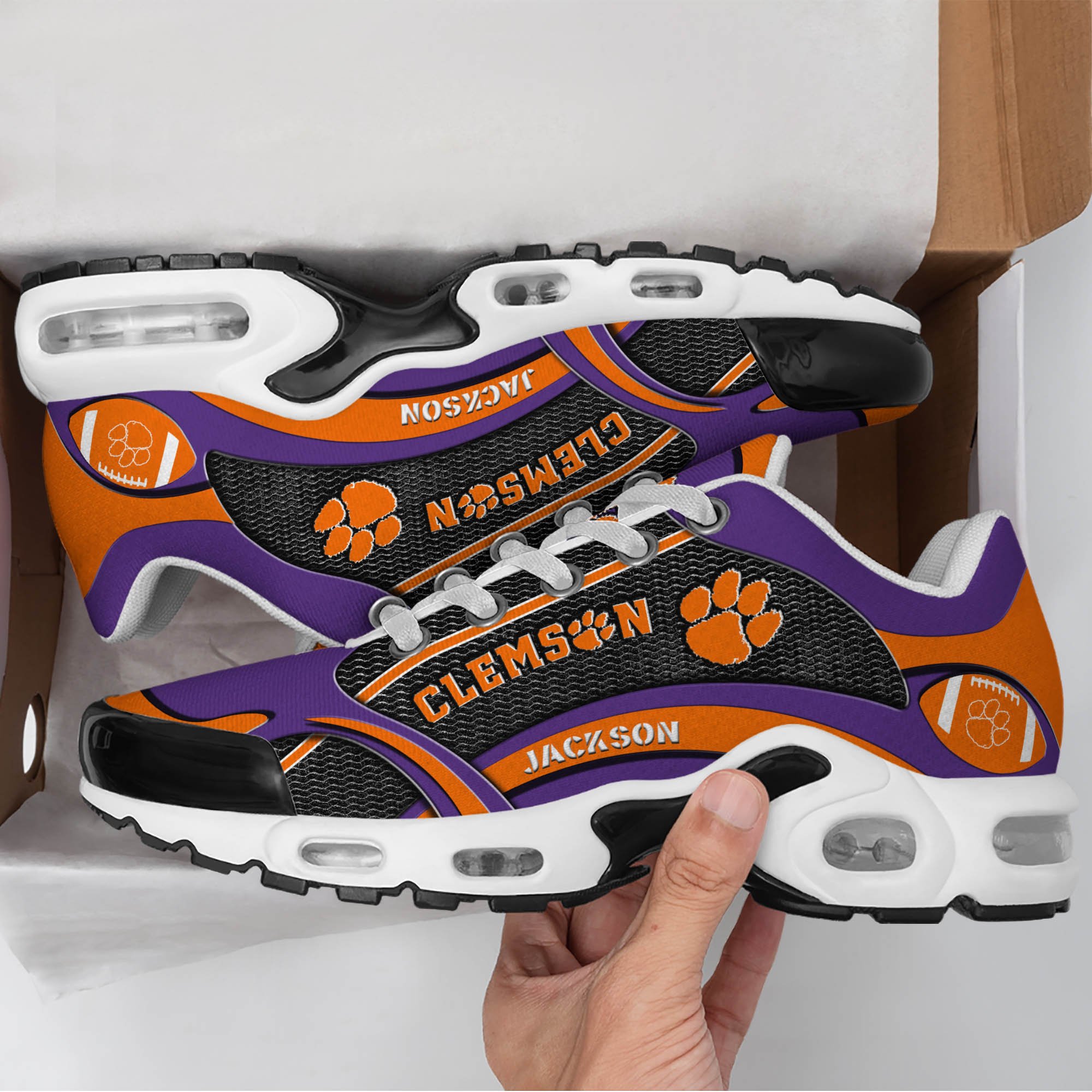 Clemson Tigers Team TN Shoes 2026 Version Custom Name 889