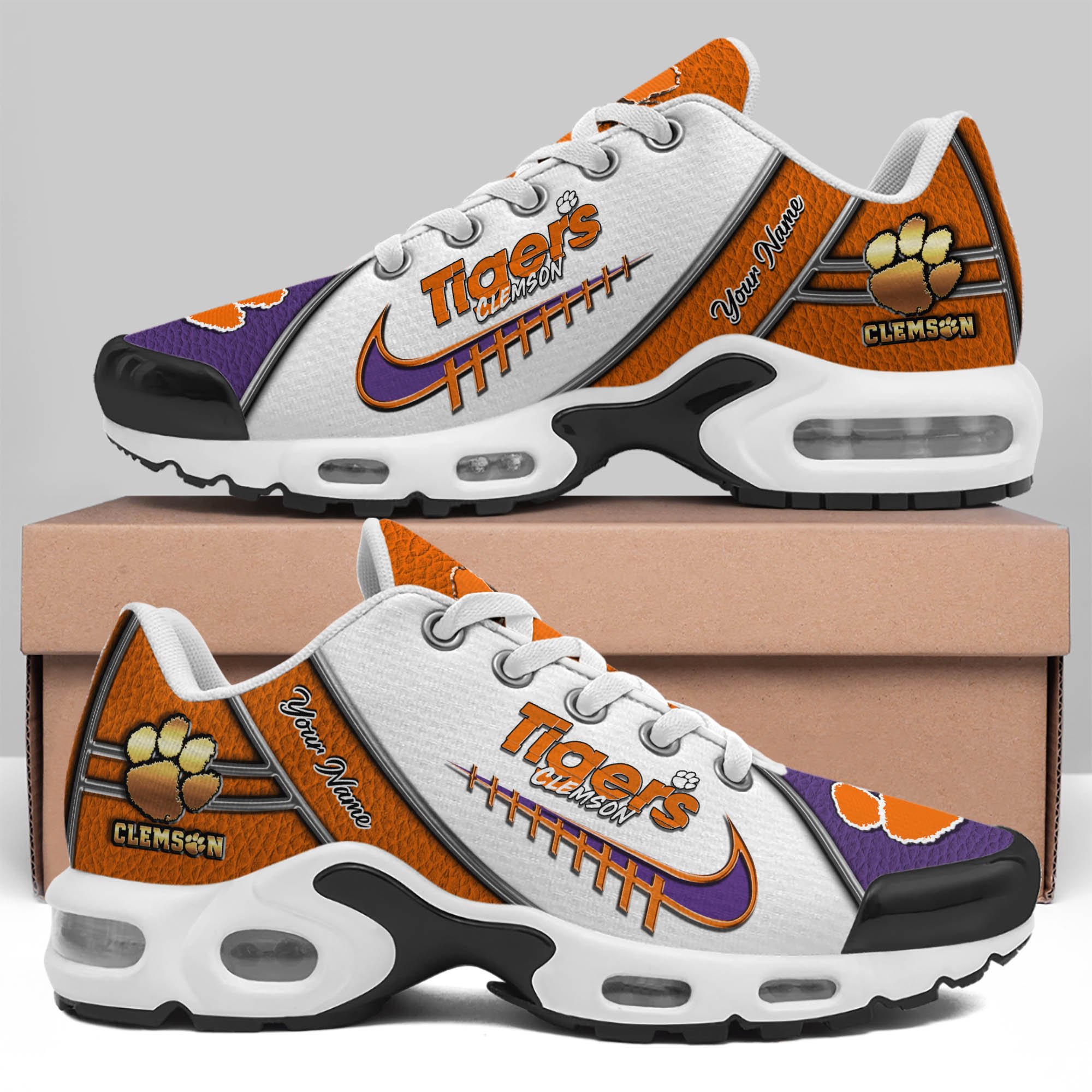 Clemson Tigers TN Shoes 2026 Version Custom Your Name, Football Team Shoes 516
