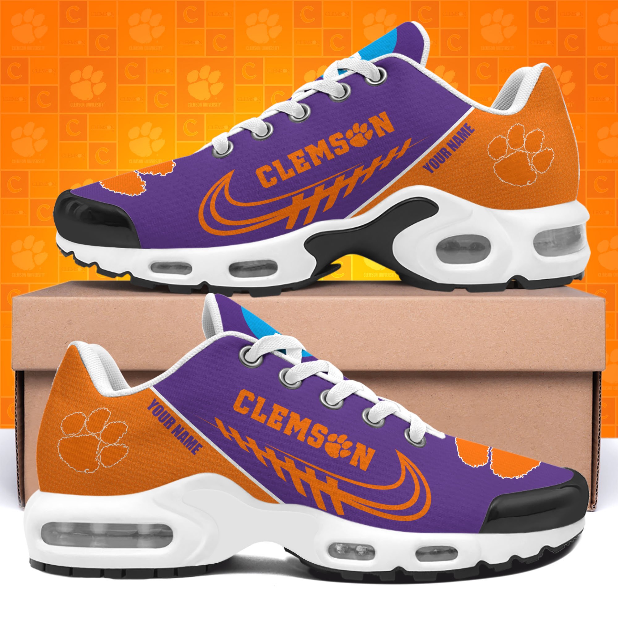 Clemson Tigers TN Shoes Custom Your Name 514