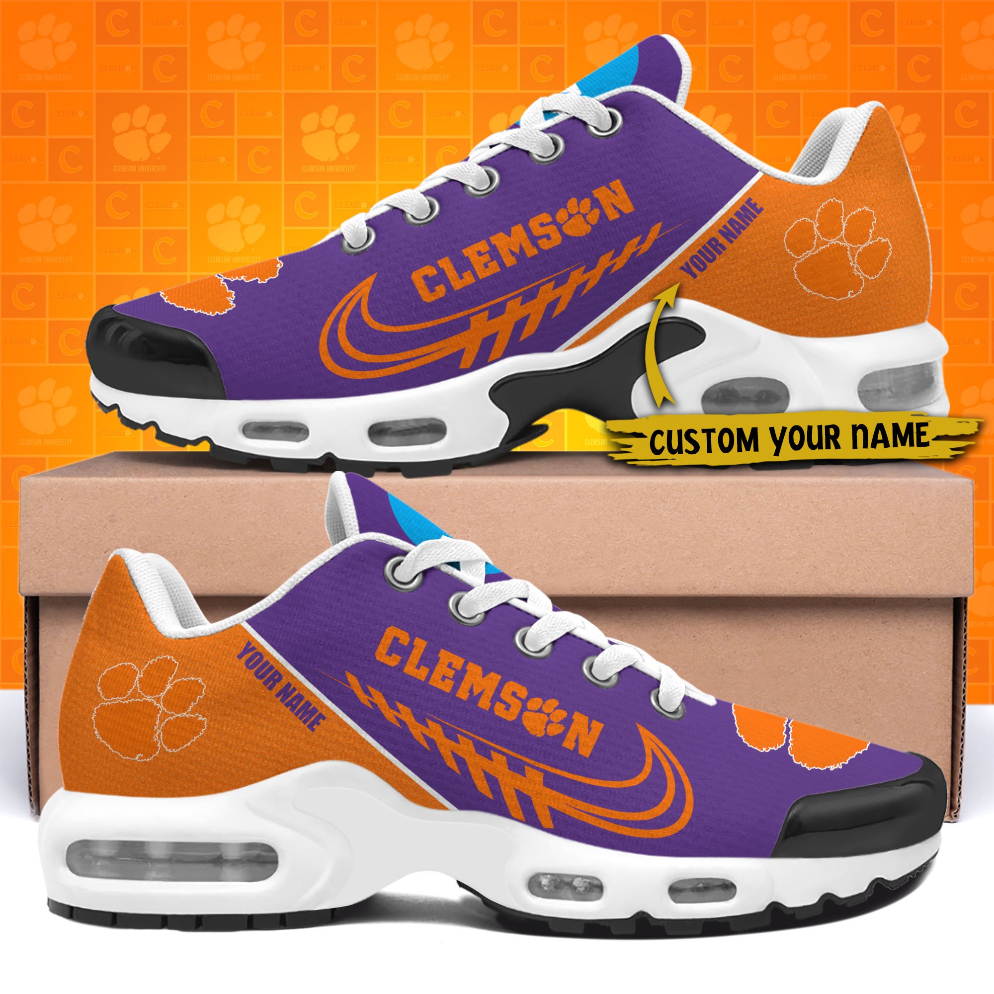 Clemson Tigers TN Shoes Custom Your Name 514