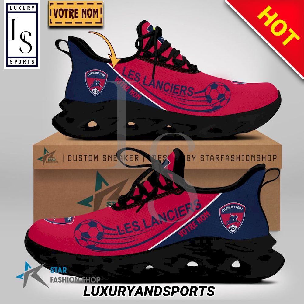 Clermont Foot Auvergne 63 Ligue 1 Custom Name Max Soul Shoes