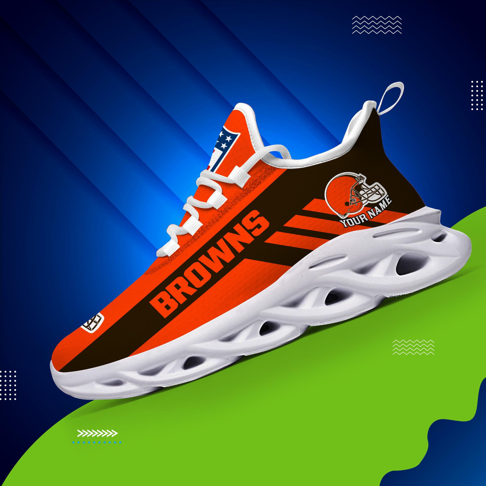 Cleveland Browns Black Max Soul Shoes 2026 Versions Custom Name 635