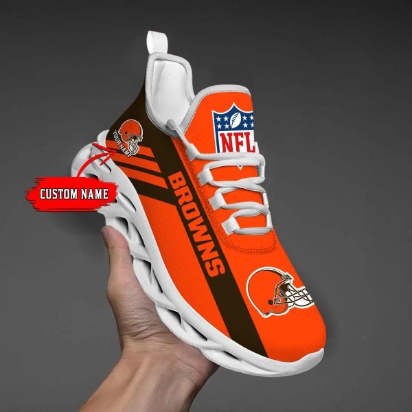 Cleveland Browns Black Max Soul Shoes 2026 Versions Custom Name 635