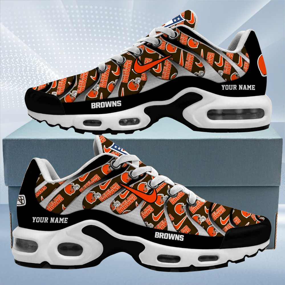 Cleveland Browns Personalized Name Team Mix Colors V5 TN Air Max Shoes Air Cushion Sneakers