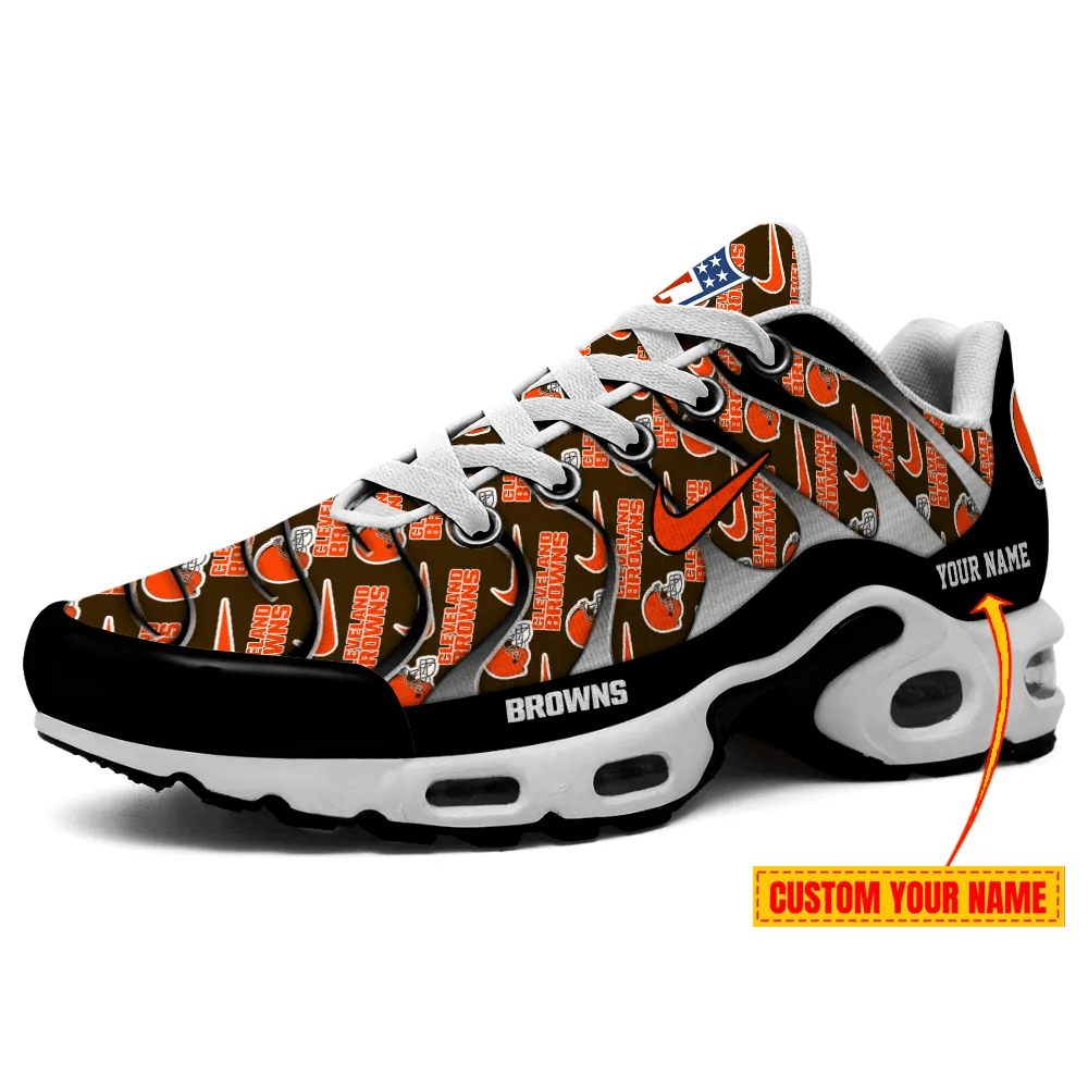 Cleveland Browns Personalized Name Team Mix Colors V5 TN Air Max Shoes Air Cushion Sneakers