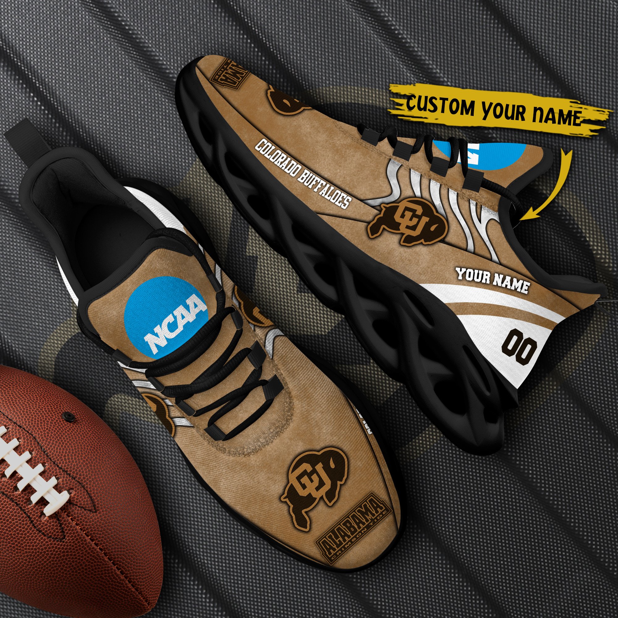Colorado Buffaloes Black Max Soul Shoes 2026 Versions Custom Your Name And Number 312