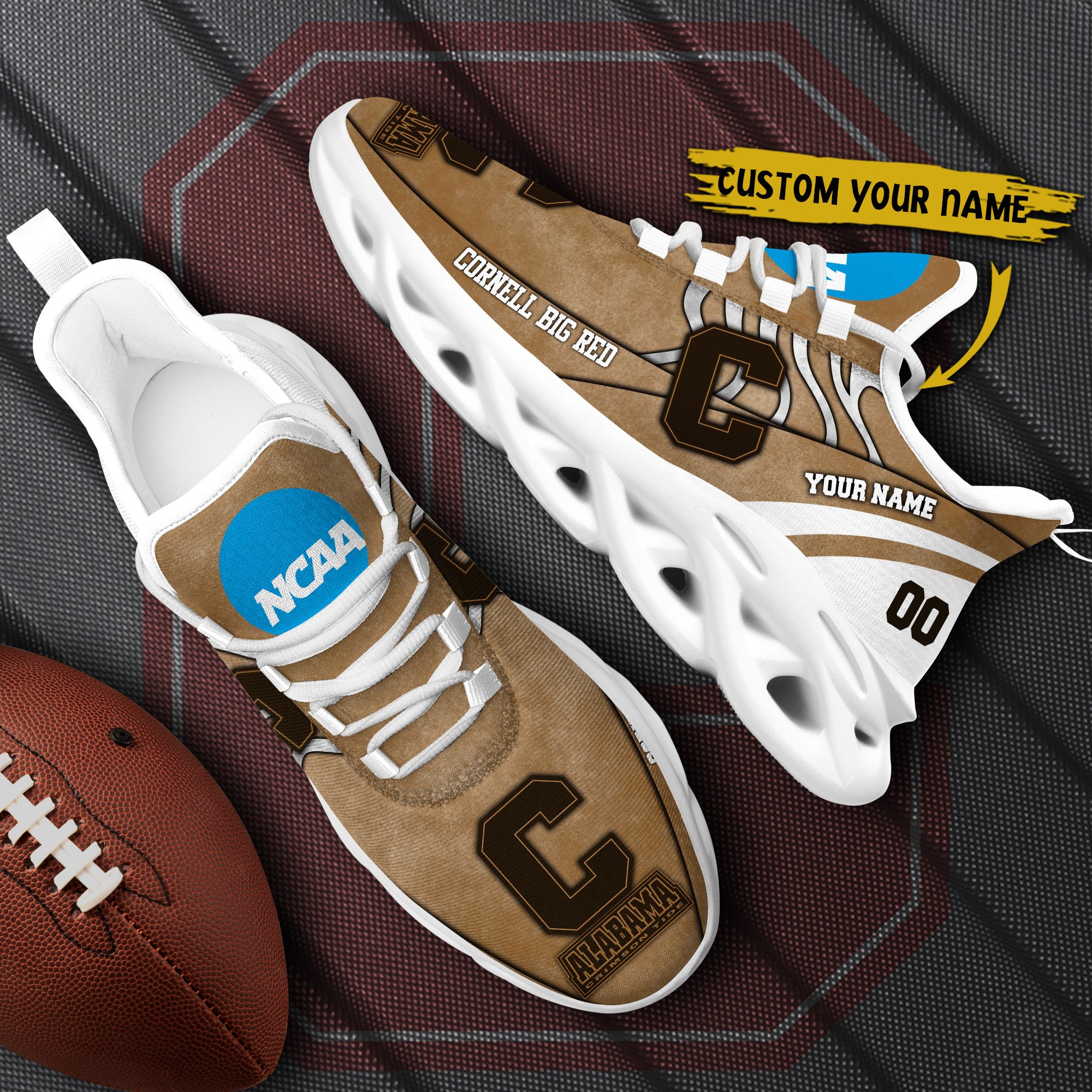 Cornell Big Red Black Max Soul Shoes 2026 Versions Custom Your Name And Number 312