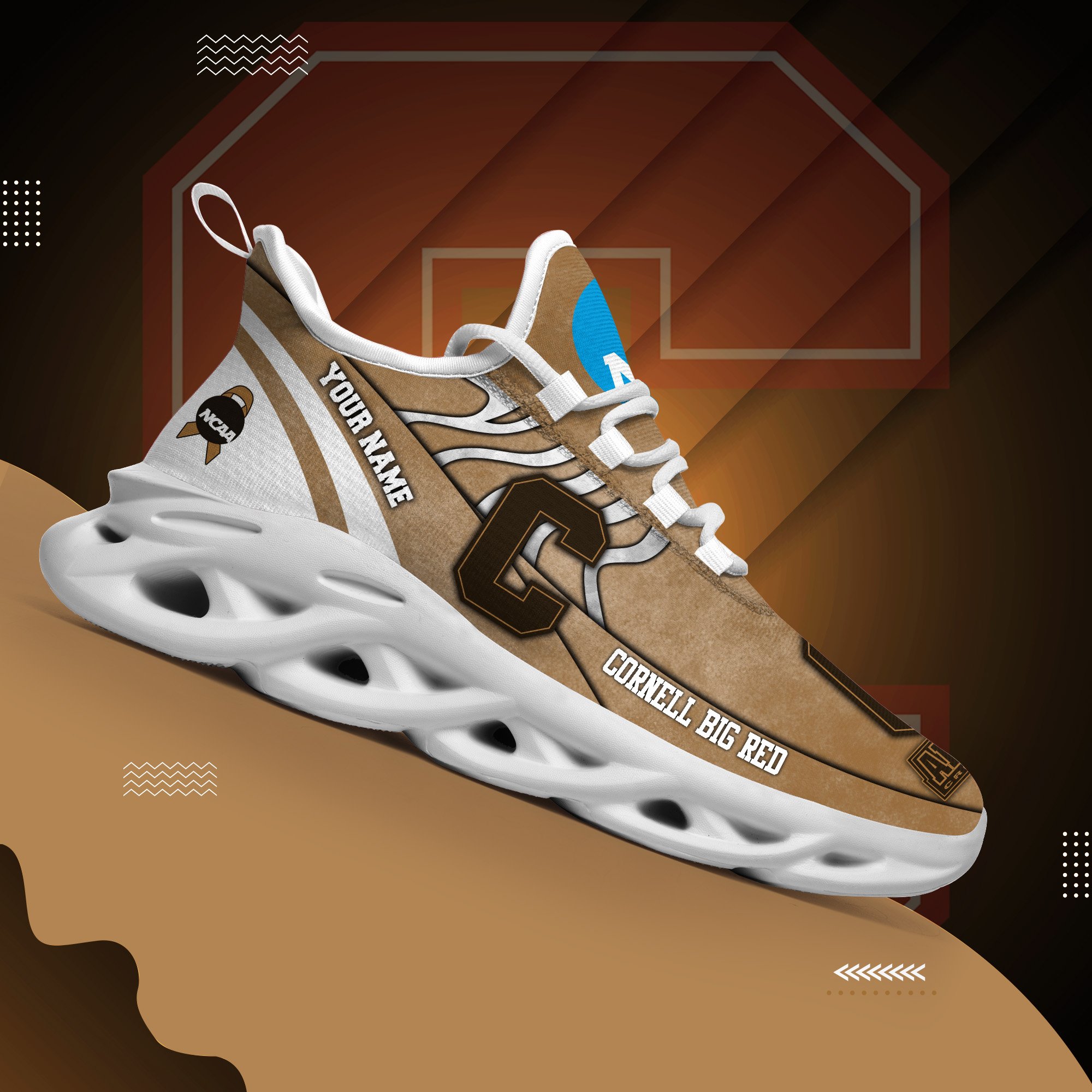 Cornell Big Red Black Max Soul Shoes 2026 Versions Custom Your Name And Number 312