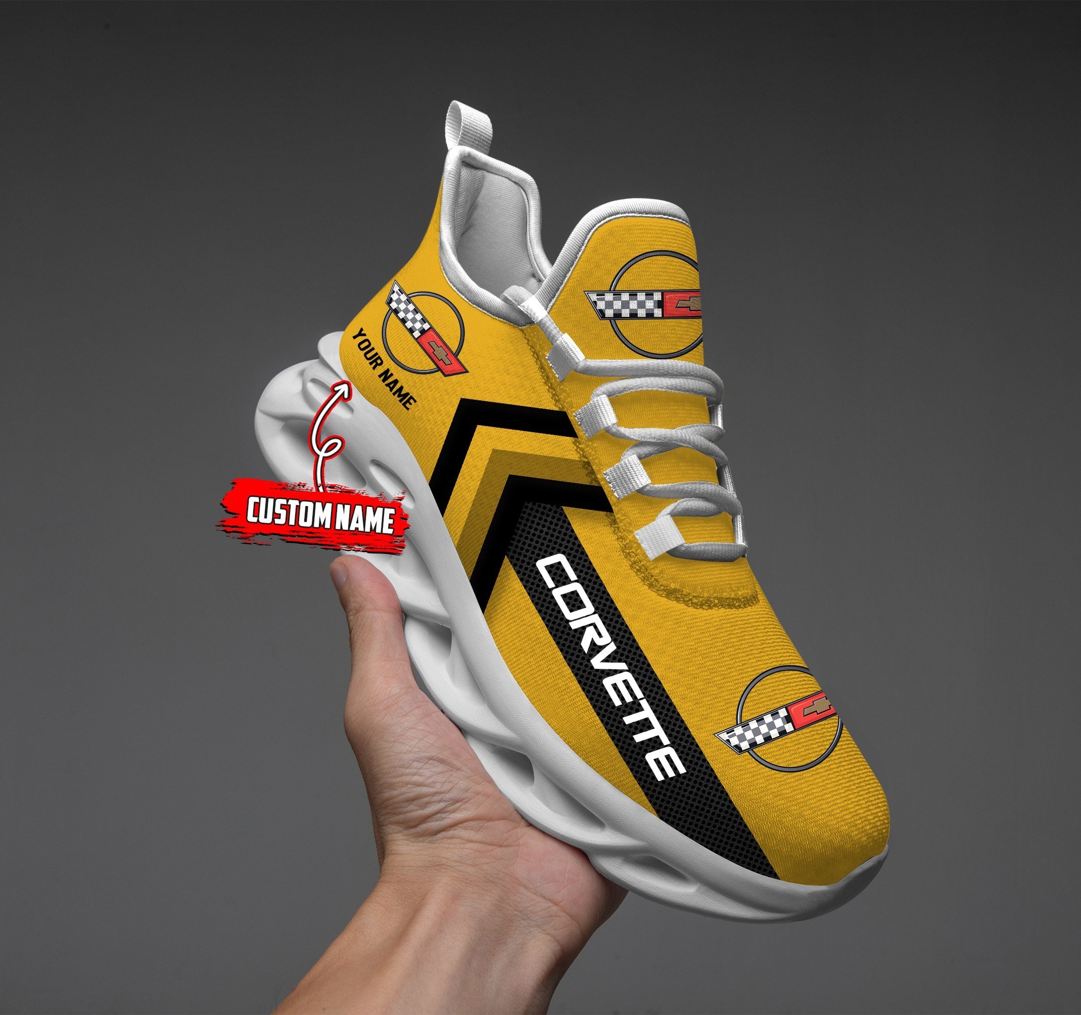 Corvette C4 Custom Name Max Soul Sneakers VS3