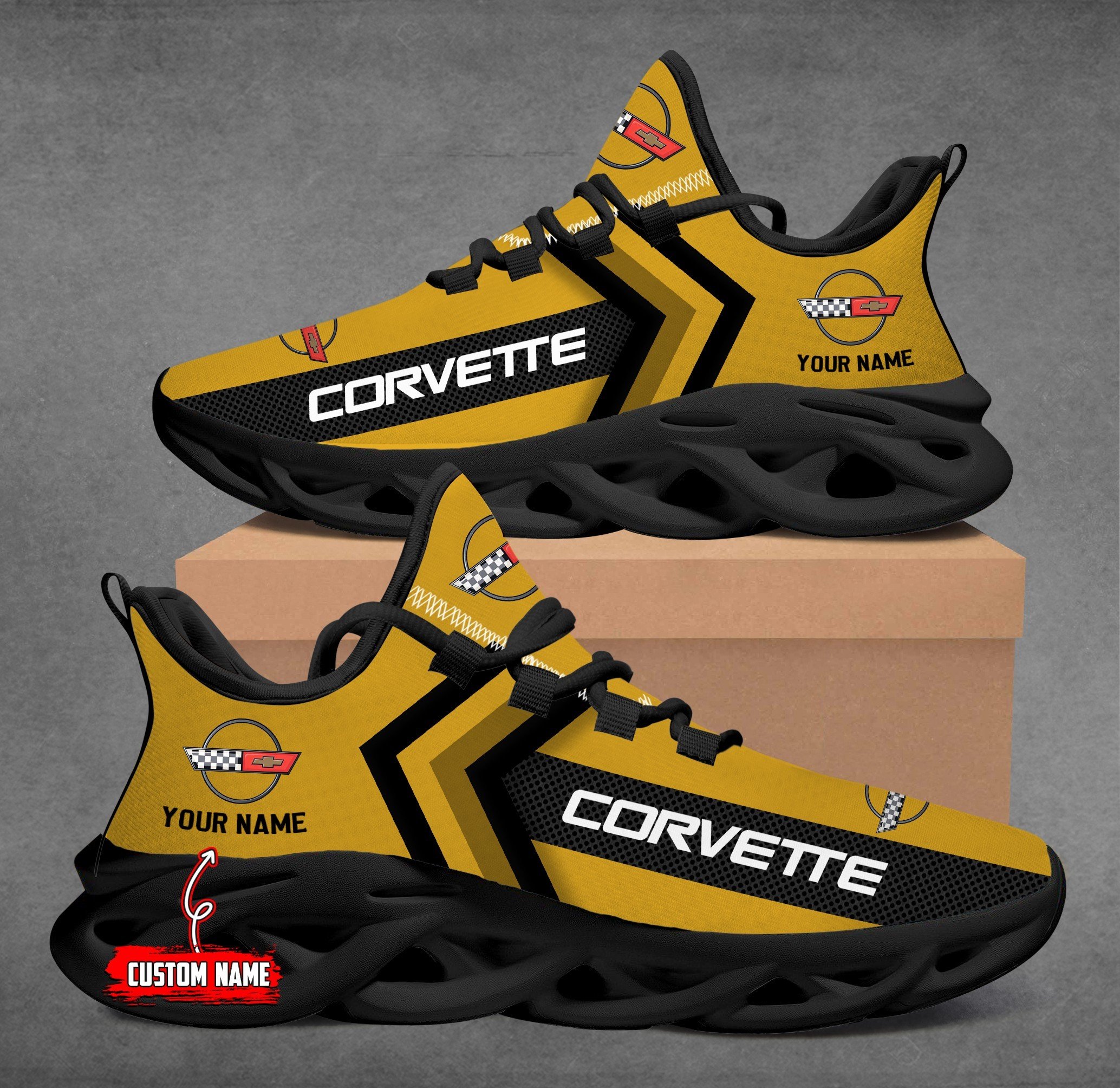 Corvette C4 Custom Name Max Soul Sneakers VS3